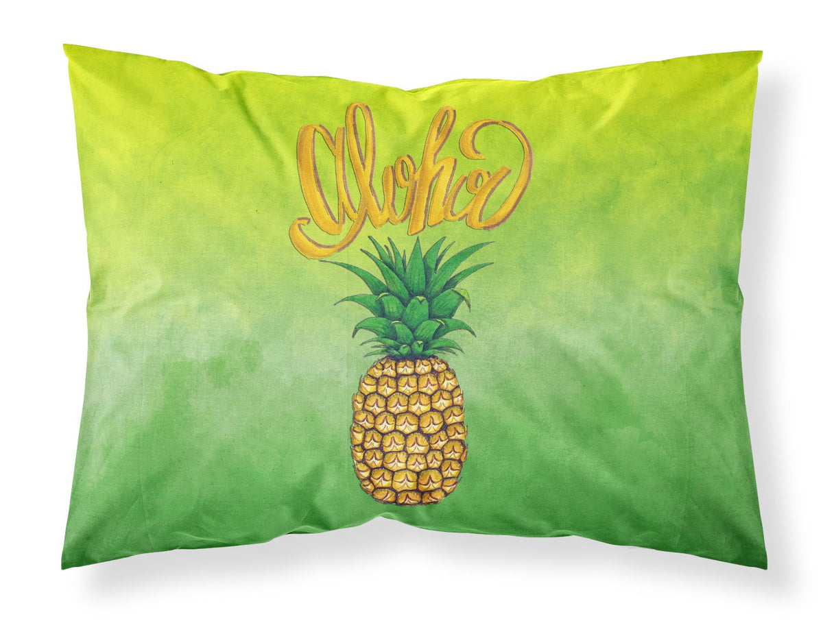 Aloha Pineapple Welcome Fabric Standard Pillowcase BB7451PILLOWCASE by Caroline&#39;s Treasures