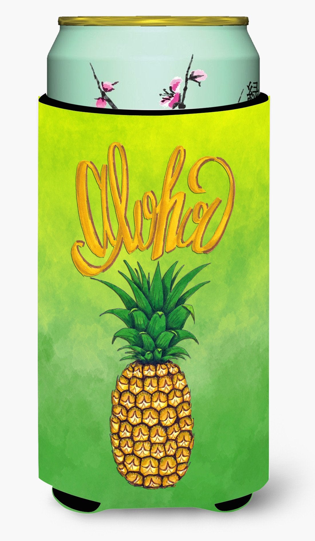 Aloha Pineapple Welcome Tall Boy Beverage Insulator Hugger BB7451TBC by Caroline&#39;s Treasures