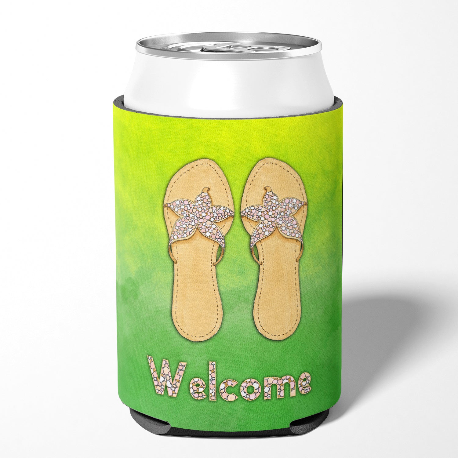 Flip Flops Welcome Can or Bottle Hugger BB7454CC  the-store.com.