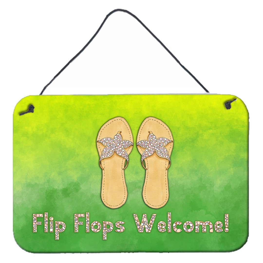 Flip Flops Welcome Wall or Door Hanging Prints BB7454DS812 by Caroline&#39;s Treasures