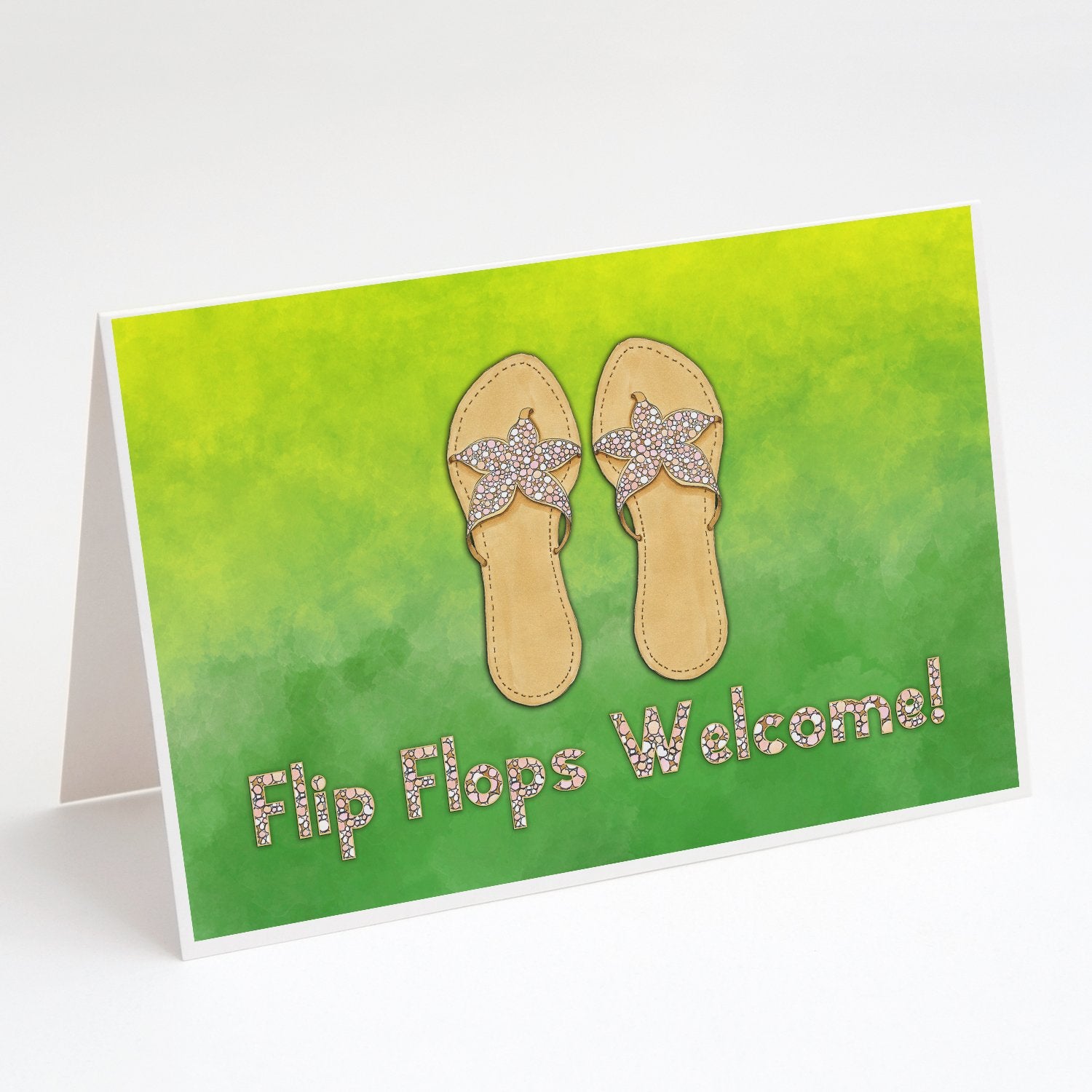 Buy this Flip Flops Welcome Greeting Cards and Envelopes Pack of 8