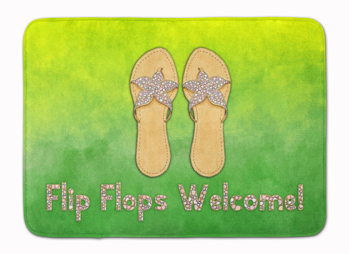 Flip Flops Welcome Machine Washable Memory Foam Mat BB7454RUG - the-store.com