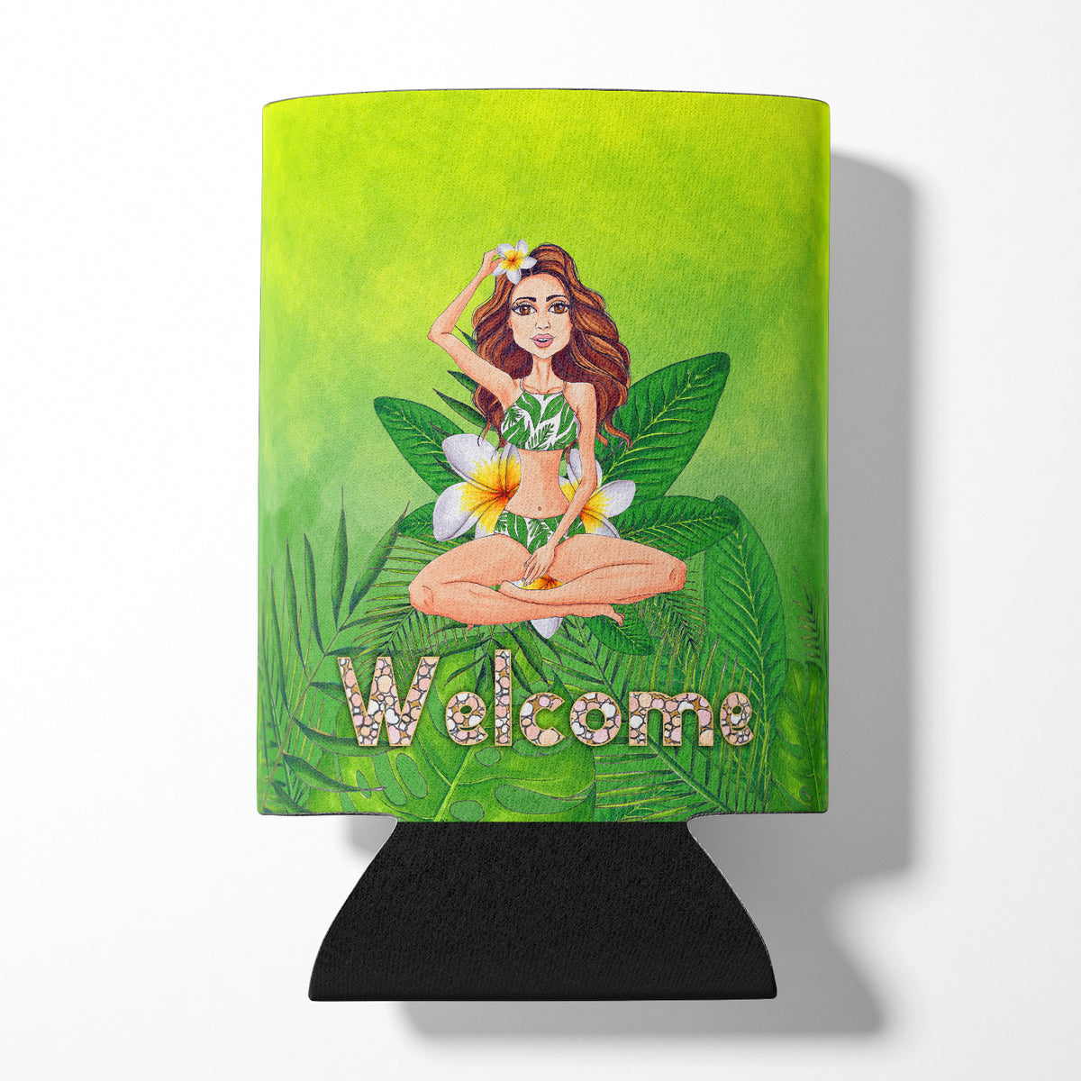 Welcome Lady in Bikini Summer Can or Bottle Hugger BB7457CC  the-store.com.