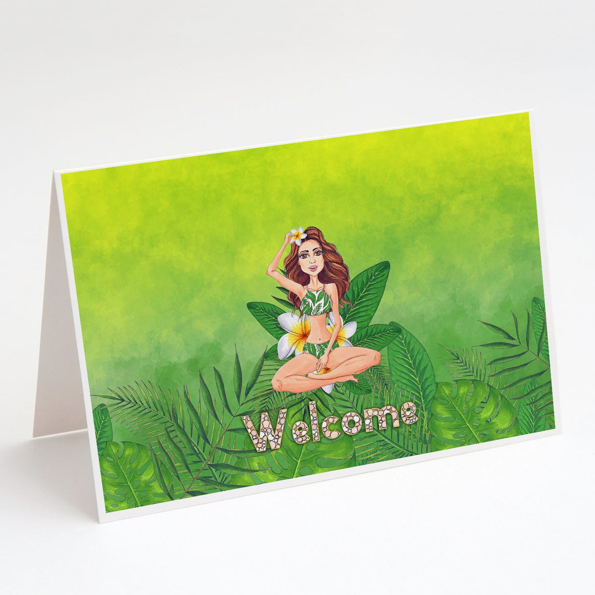 Buy this Welcome Lady in Bikini Summer Greeting Cards and Envelopes Pack of 8