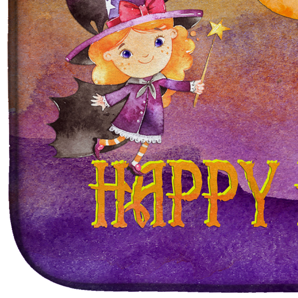 Halloween Little Witch and Bat Dish Drying Mat BB7458DDM  the-store.com.