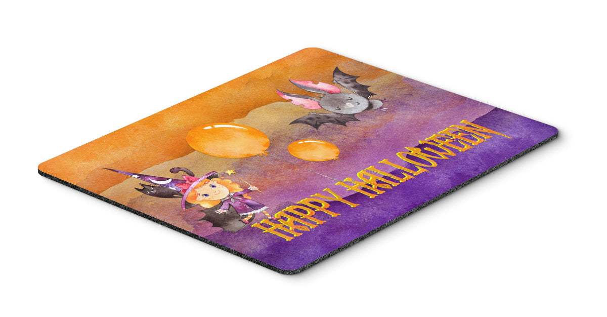 Halloween Little Witch and Bat Mouse Pad, Hot Pad or Trivet BB7458MP by Caroline&#39;s Treasures