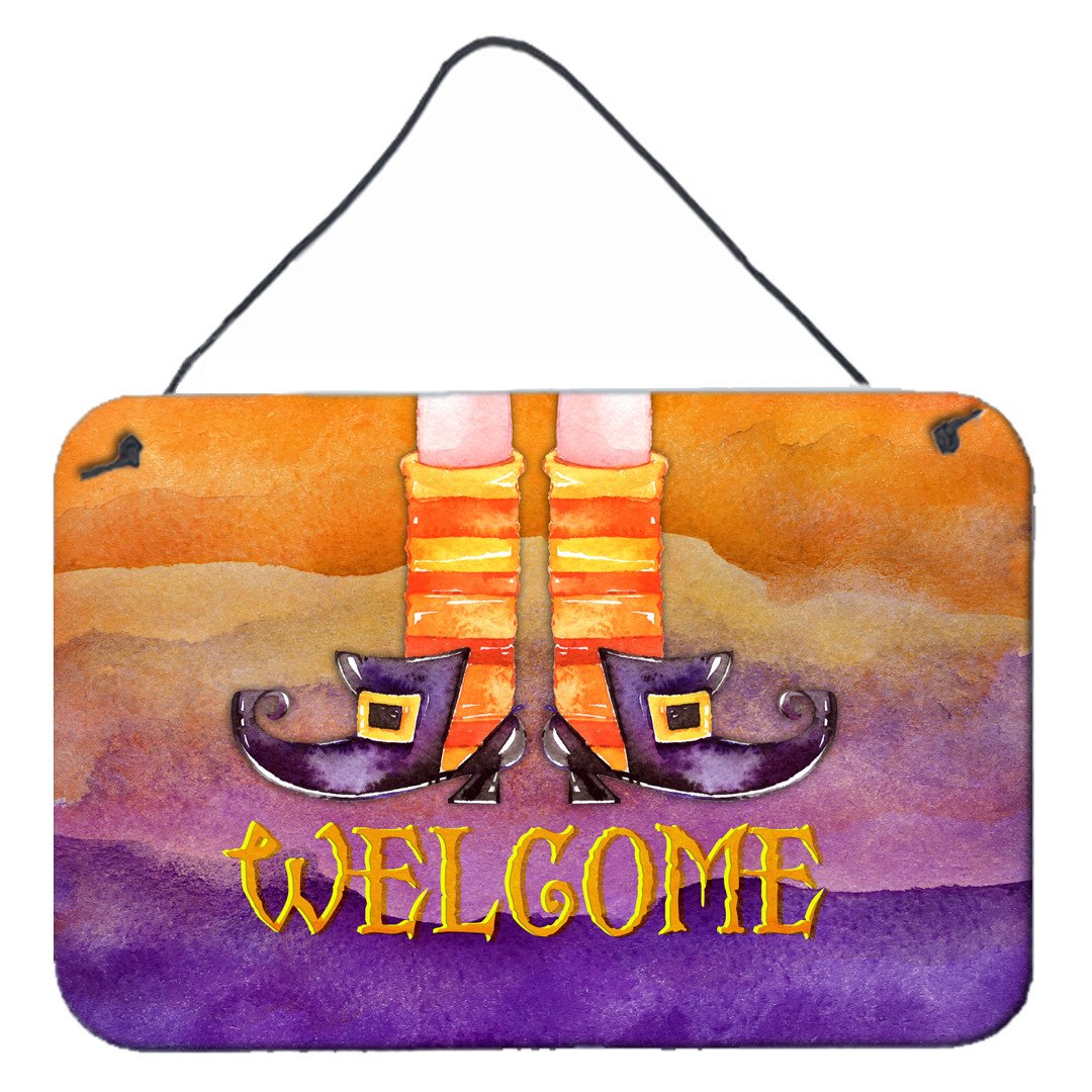 Halloween Welcome Witches Feet Wall or Door Hanging Prints BB7459DS812 by Caroline's Treasures