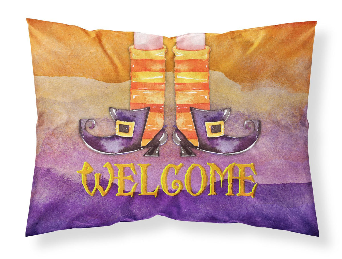 Halloween Welcome Witches Feet Fabric Standard Pillowcase BB7459PILLOWCASE by Caroline&#39;s Treasures
