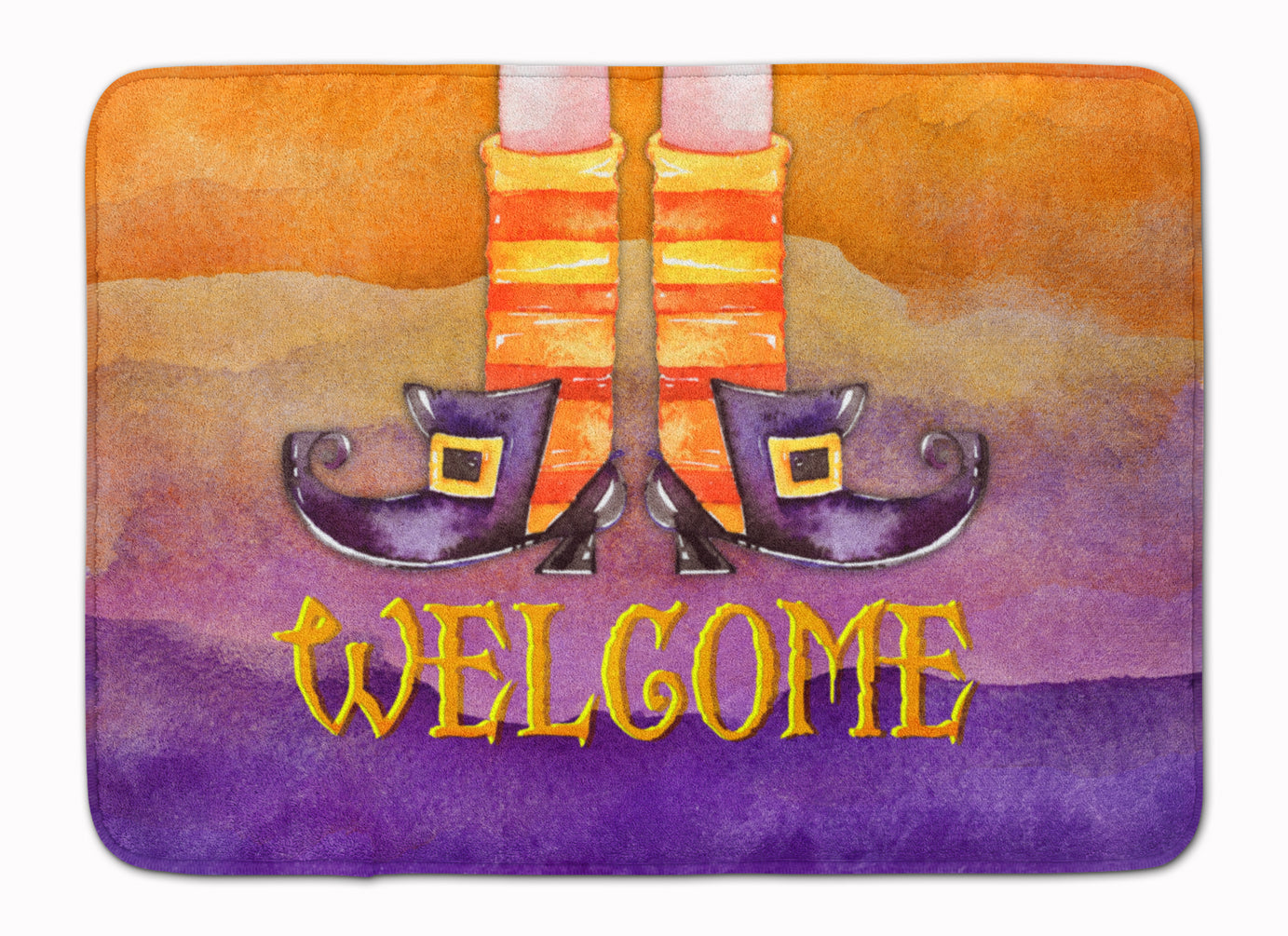 Halloween Welcome Witches Feet Machine Washable Memory Foam Mat BB7459RUG - the-store.com