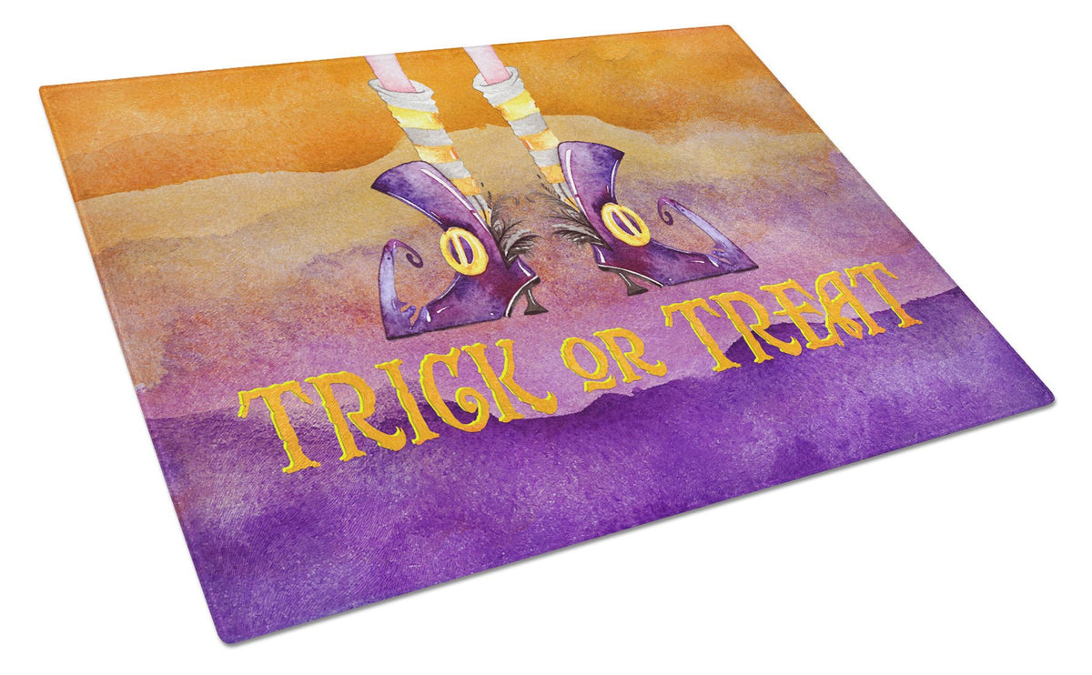 Halloween Trick Witches Feet Glass Cutting Board Large BB7460LCB by Caroline&#39;s Treasures