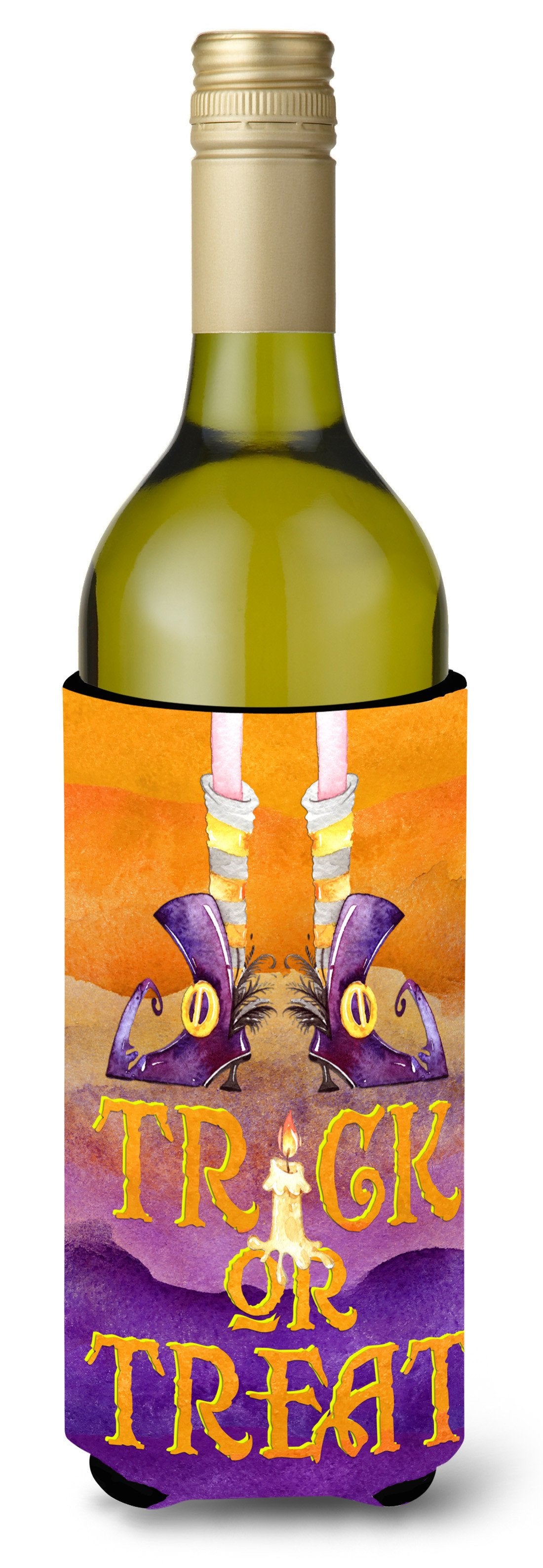 Halloween Trick Witches Feet Wine Bottle Beverge Insulator Hugger BB7460LITERK by Caroline&#39;s Treasures