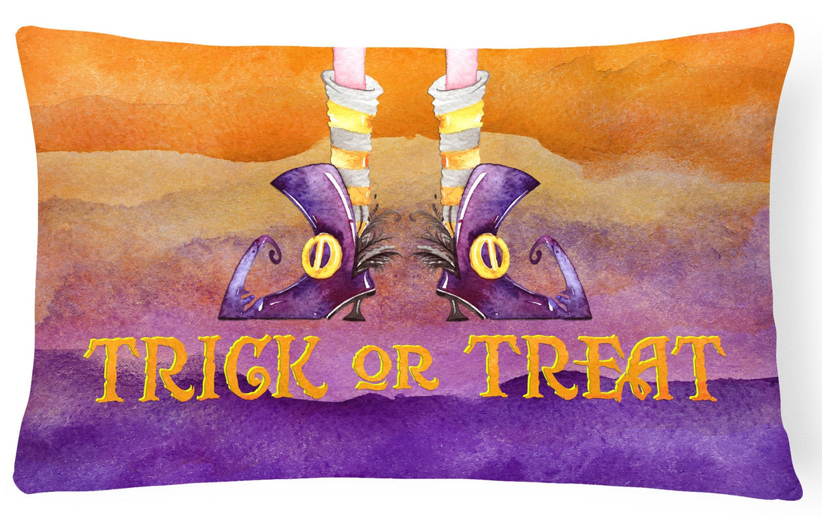 Halloween Trick Witches Feet Canvas Fabric Decorative Pillow BB7460PW1216 by Caroline&#39;s Treasures