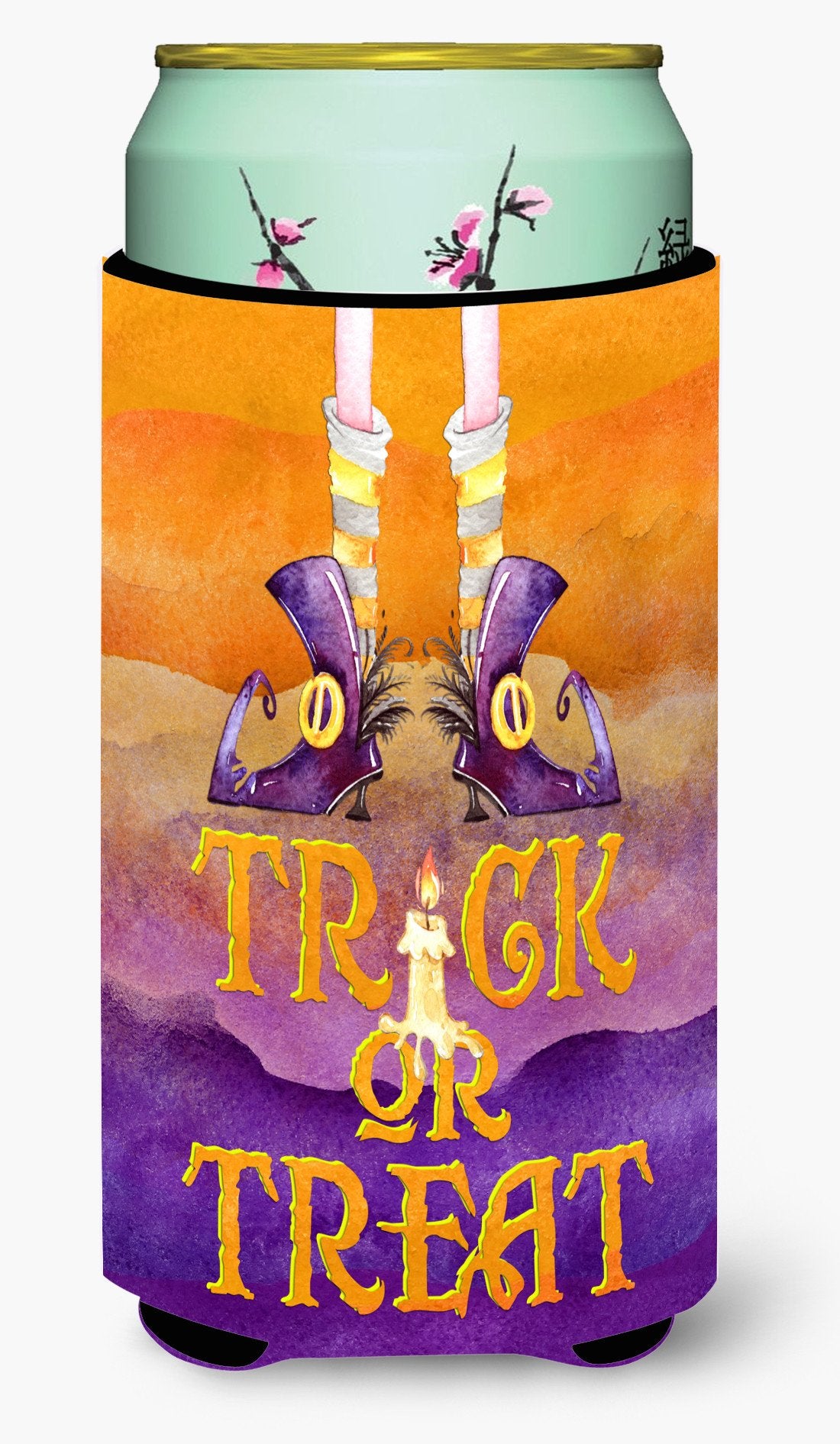 Halloween Trick Witches Feet Tall Boy Beverage Insulator Hugger BB7460TBC by Caroline&#39;s Treasures