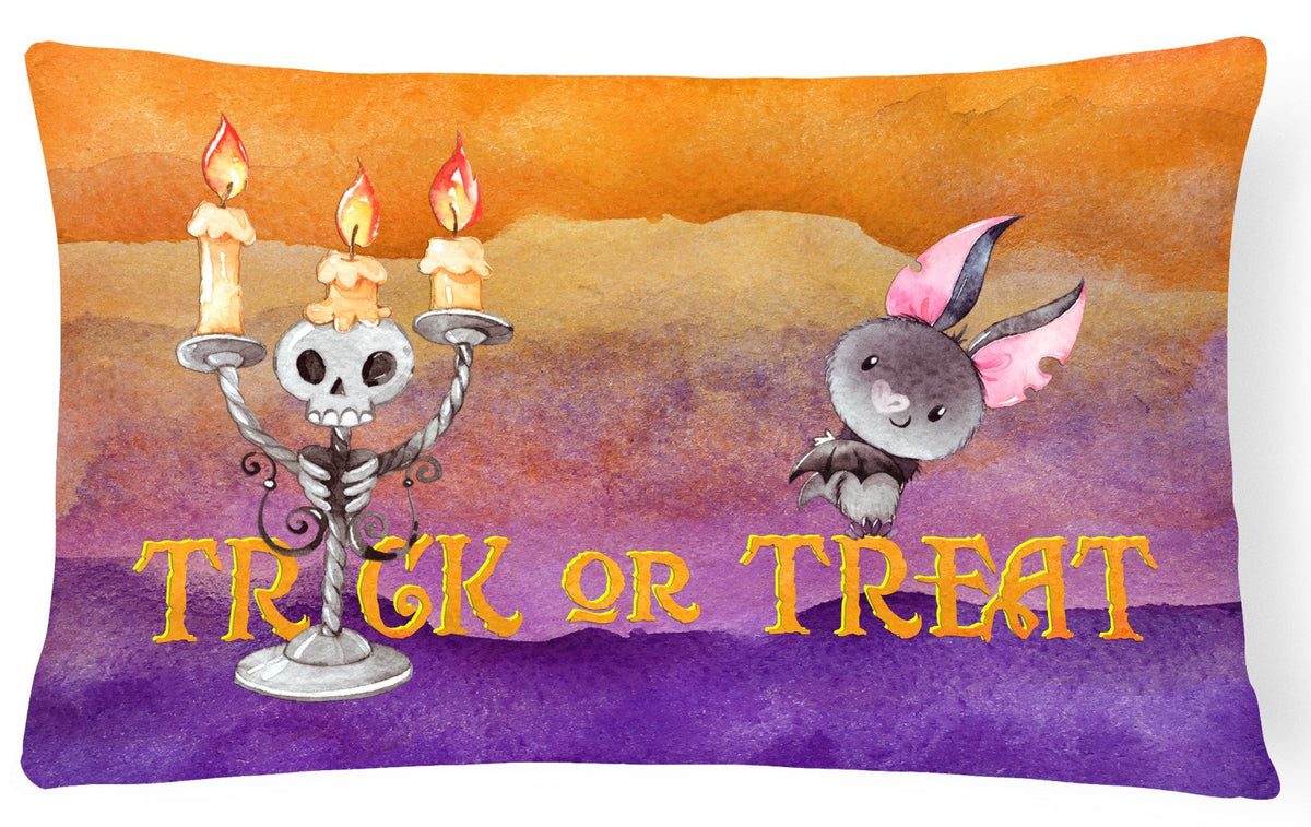 Halloween Trick or Treat Canvas Fabric Decorative Pillow BB7461PW1216 by Caroline&#39;s Treasures