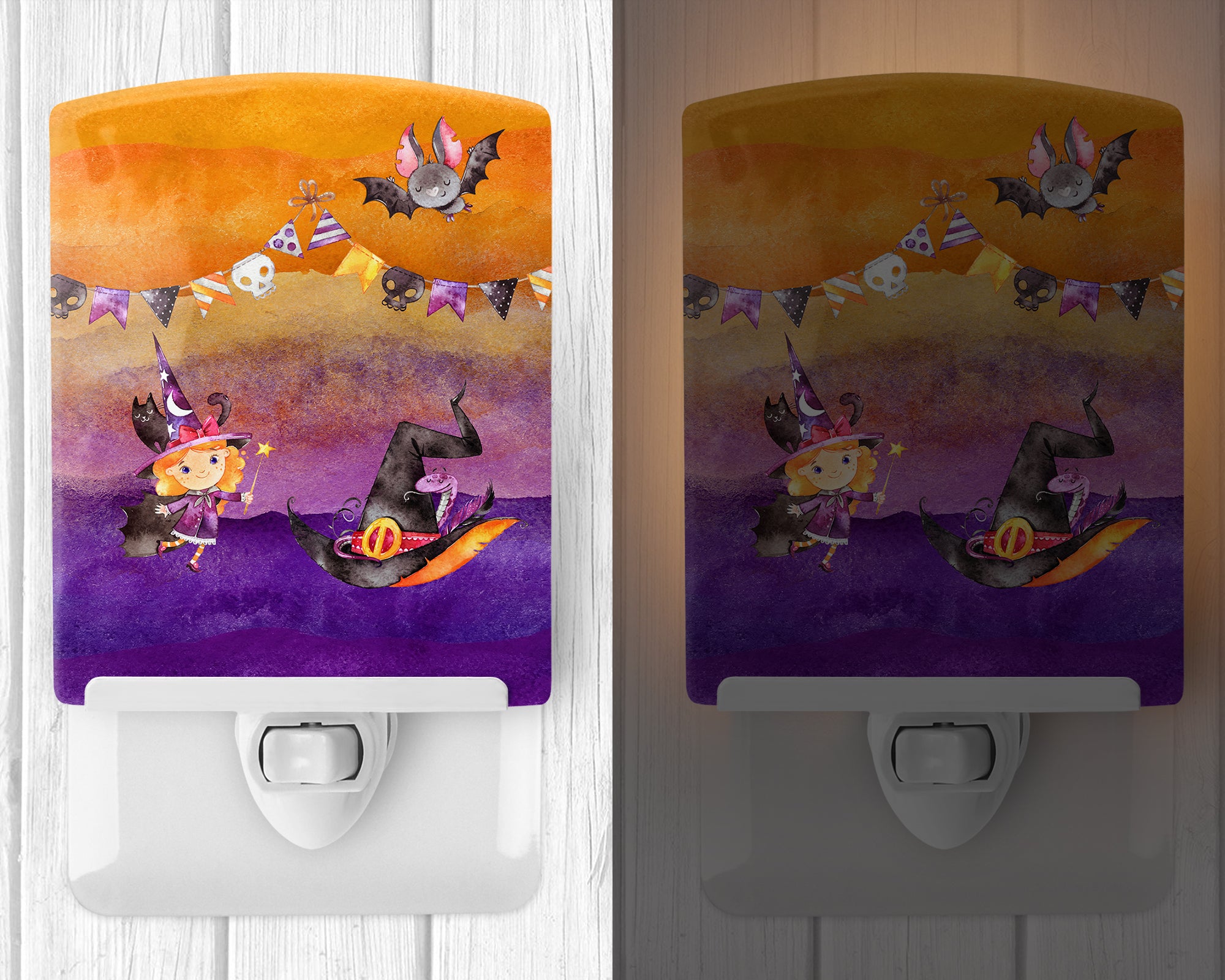 Halloween Little Witch Party Ceramic Night Light BB7462CNL - the-store.com