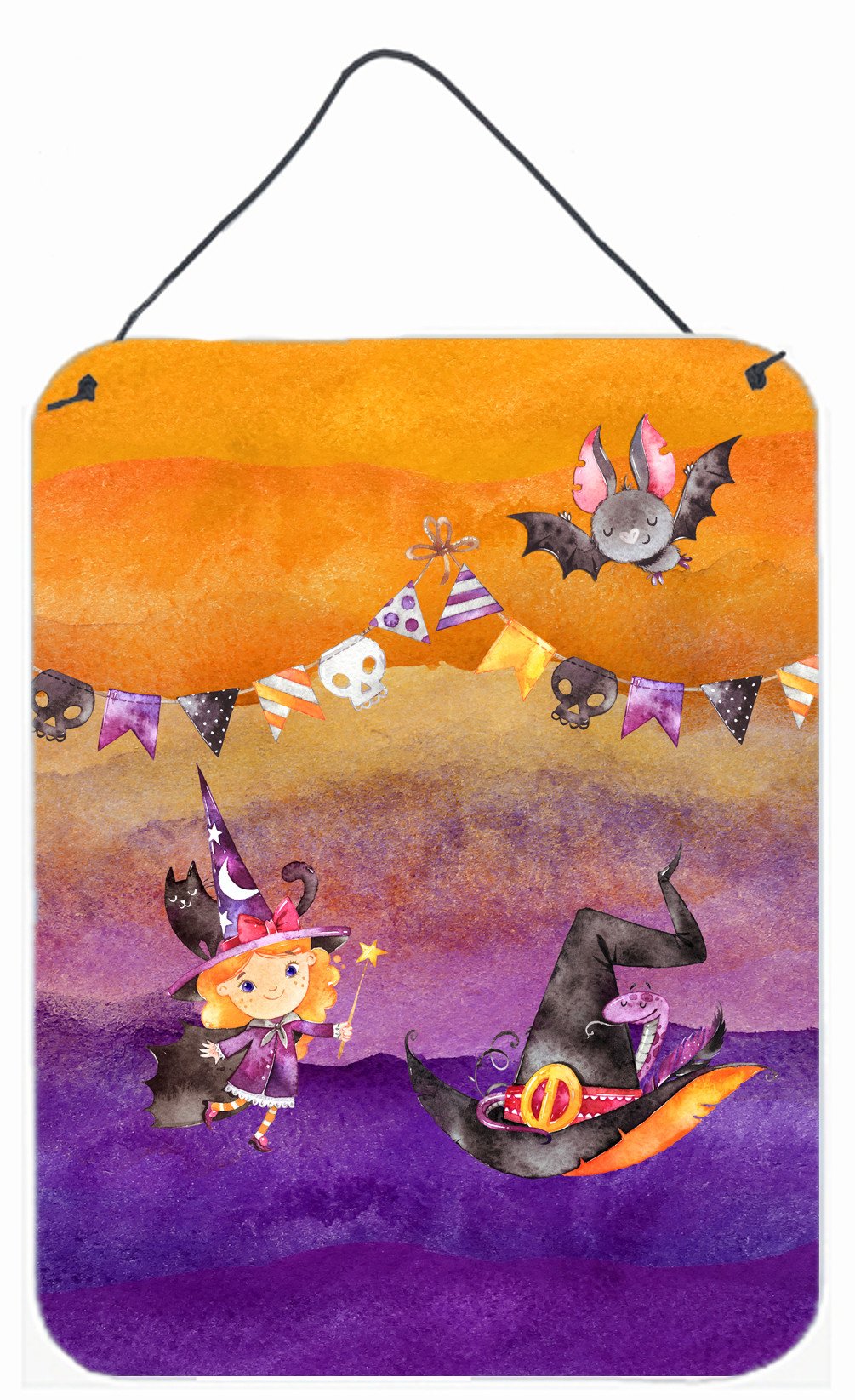 Halloween Little Witch Party Wall or Door Hanging Prints BB7462DS1216 by Caroline's Treasures