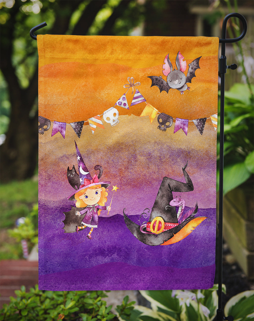 Halloween Little Witch Party Flag Garden Size BB7462GF