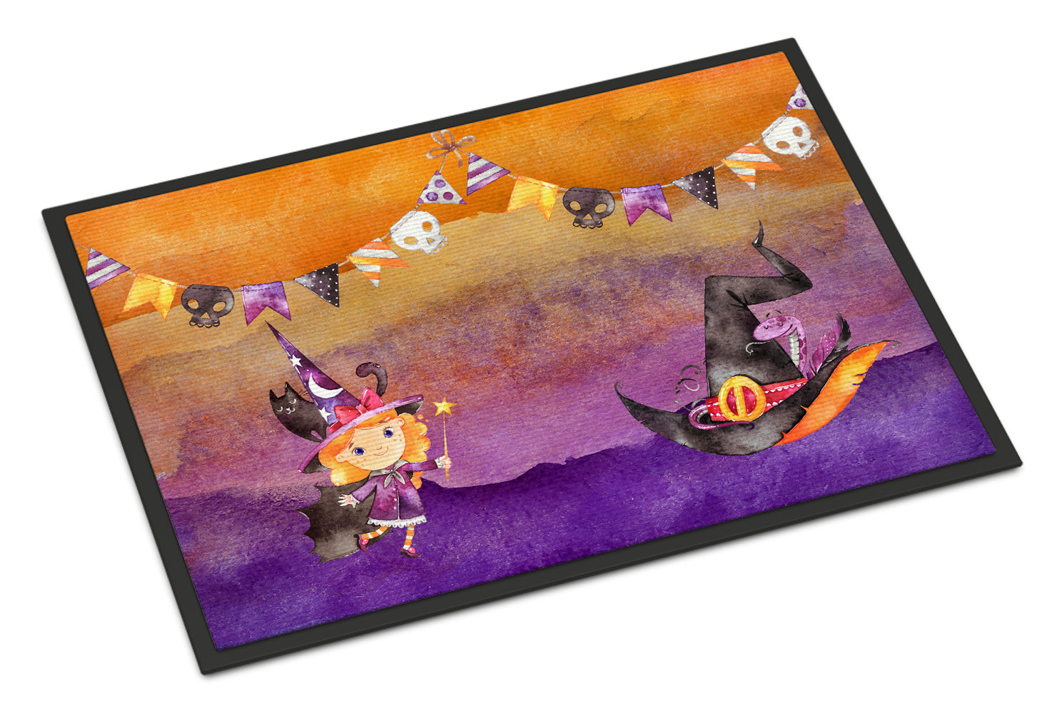 Halloween Little Witch Party Indoor or Outdoor Mat 18x27 BB7462MAT - the-store.com