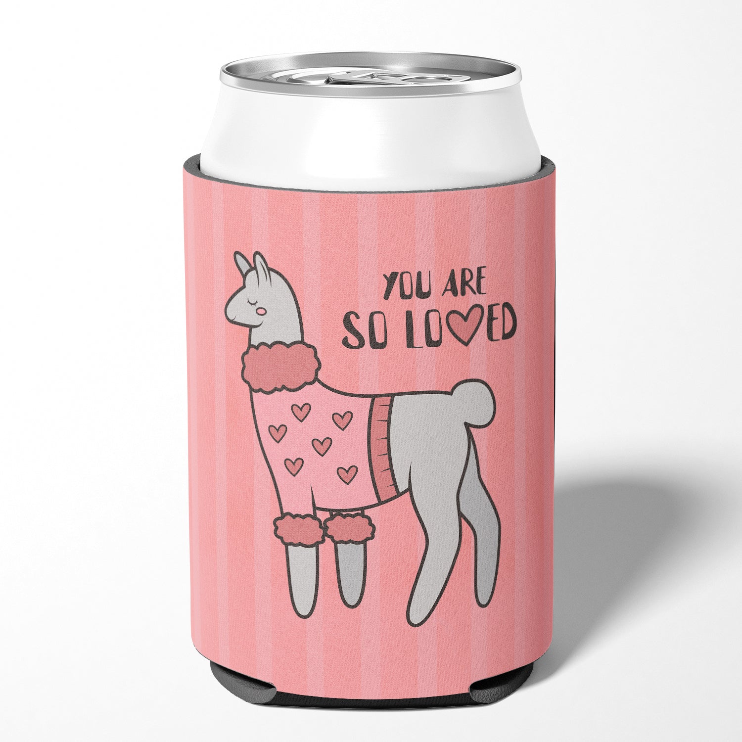 Nursery You are so Loved Llama Can or Bottle Hugger BB7469CC  the-store.com.