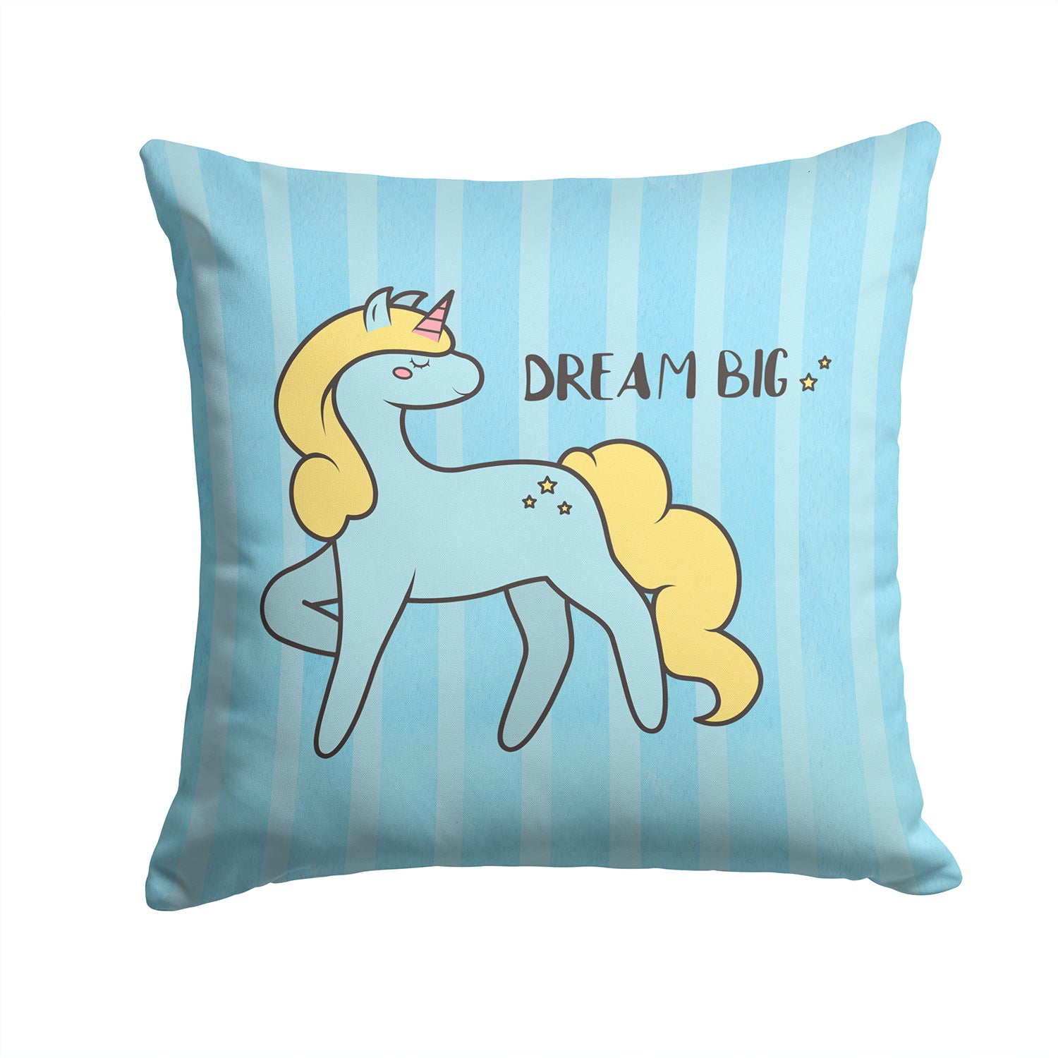 Nursery Dream Big Unicorn Fabric Decorative Pillow BB7471PW1414 - the-store.com