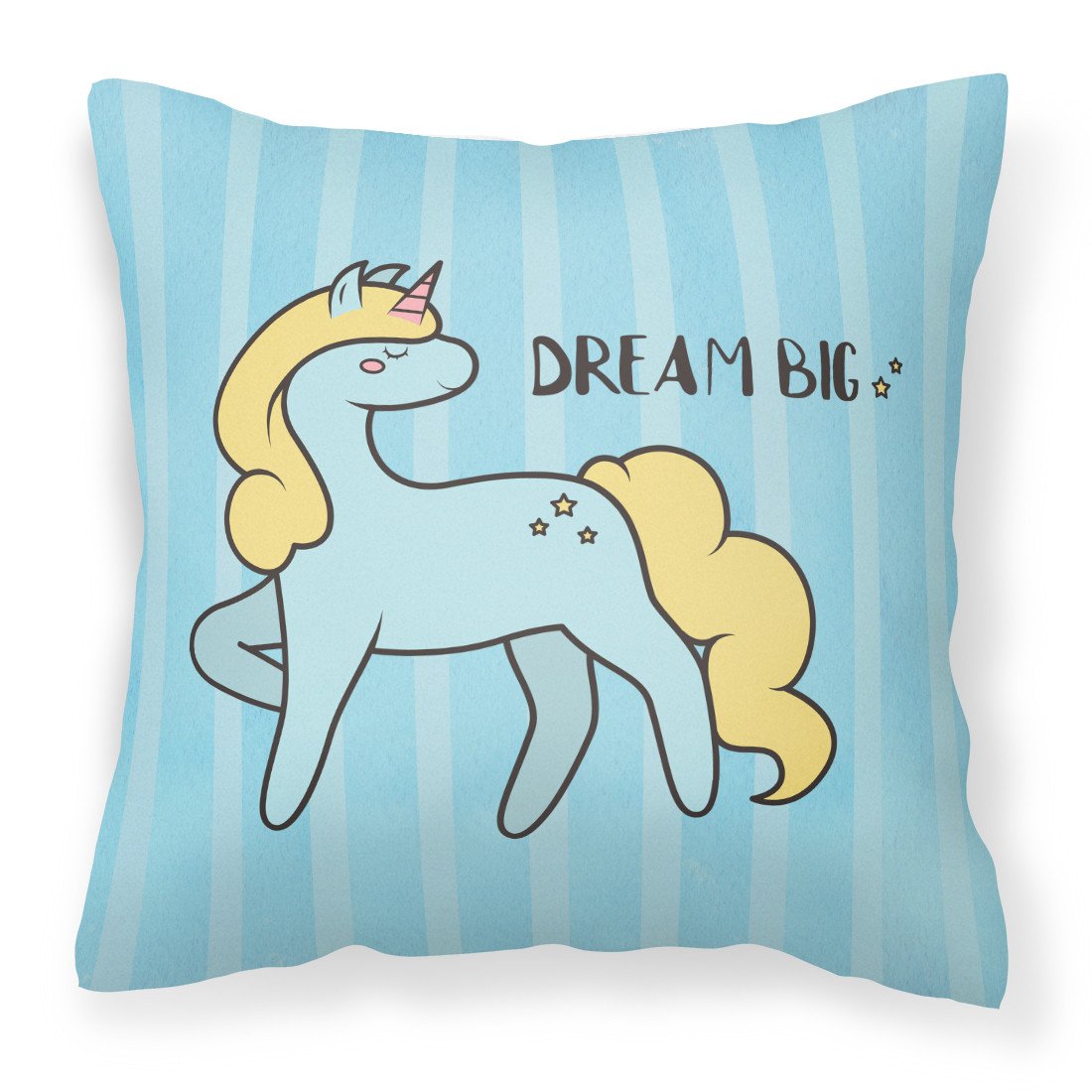 Nursery Dream Big Unicorn Fabric Decorative Pillow BB7471PW1818 by Caroline&#39;s Treasures
