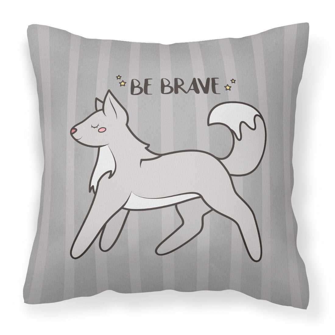 Nursery Be Brave Wolf Fabric Decorative Pillow BB7472PW1818 by Caroline&#39;s Treasures