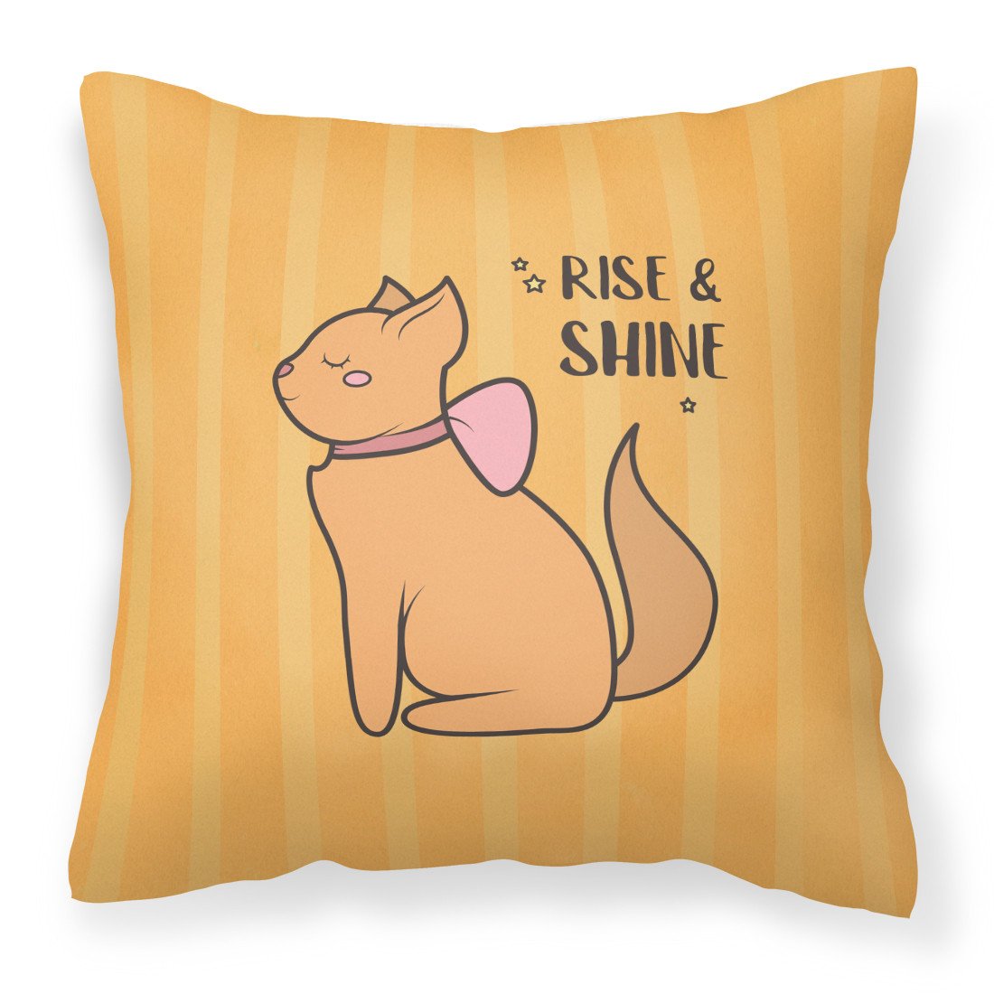 Nursery Rise and Shine Cat Fabric Decorative Pillow BB7473PW1818 by Caroline&#39;s Treasures