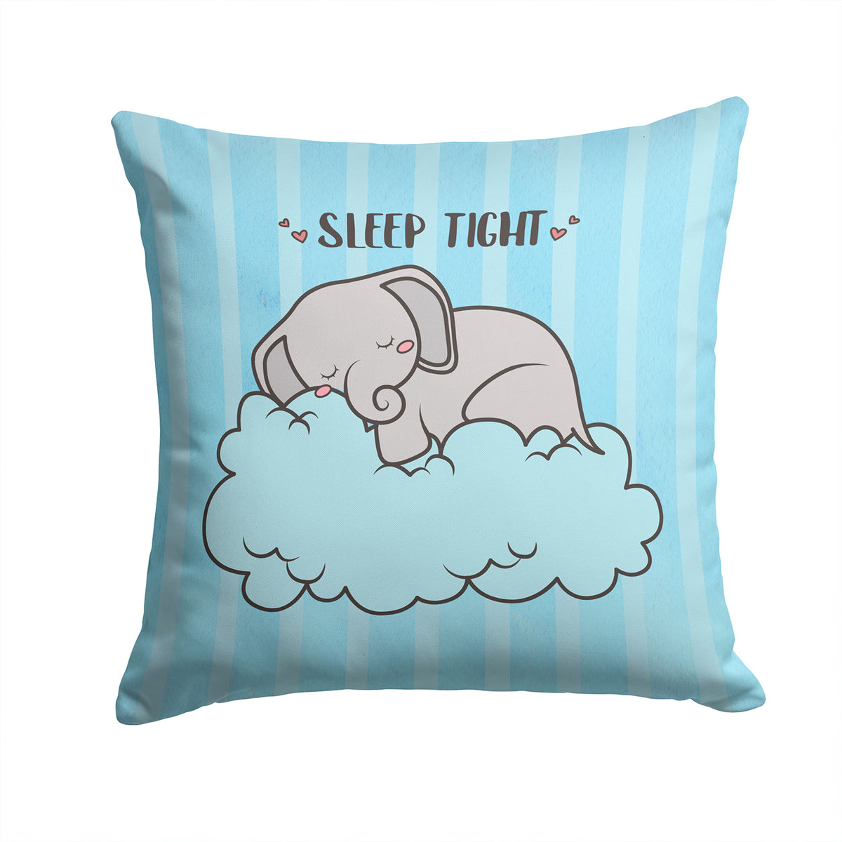 Nursery Sleep Tight Elephant Fabric Decorative Pillow BB7475PW1414 - the-store.com