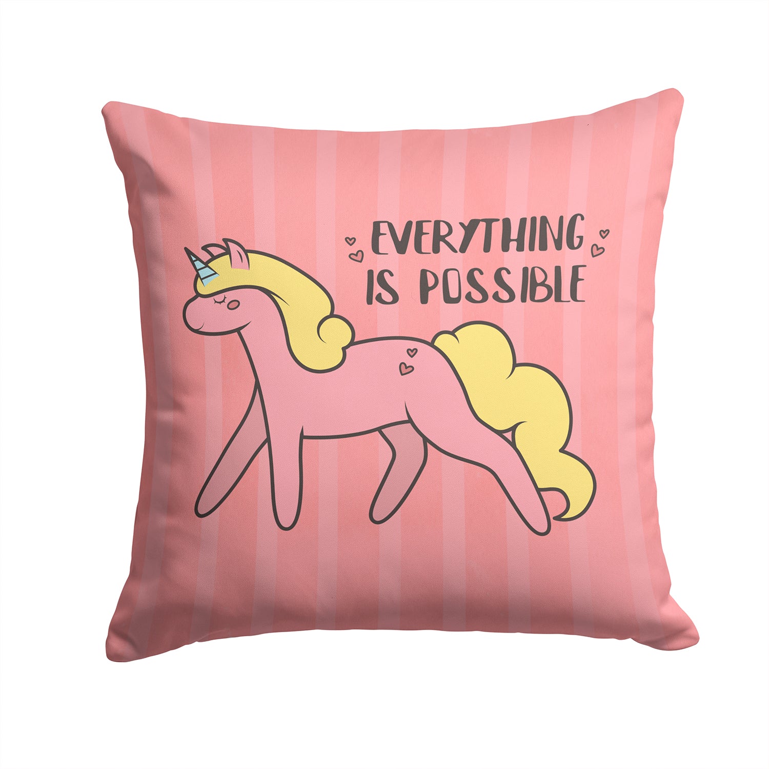 Nursery Everything is Possible Unicorn Fabric Decorative Pillow BB7479PW1414 - the-store.com