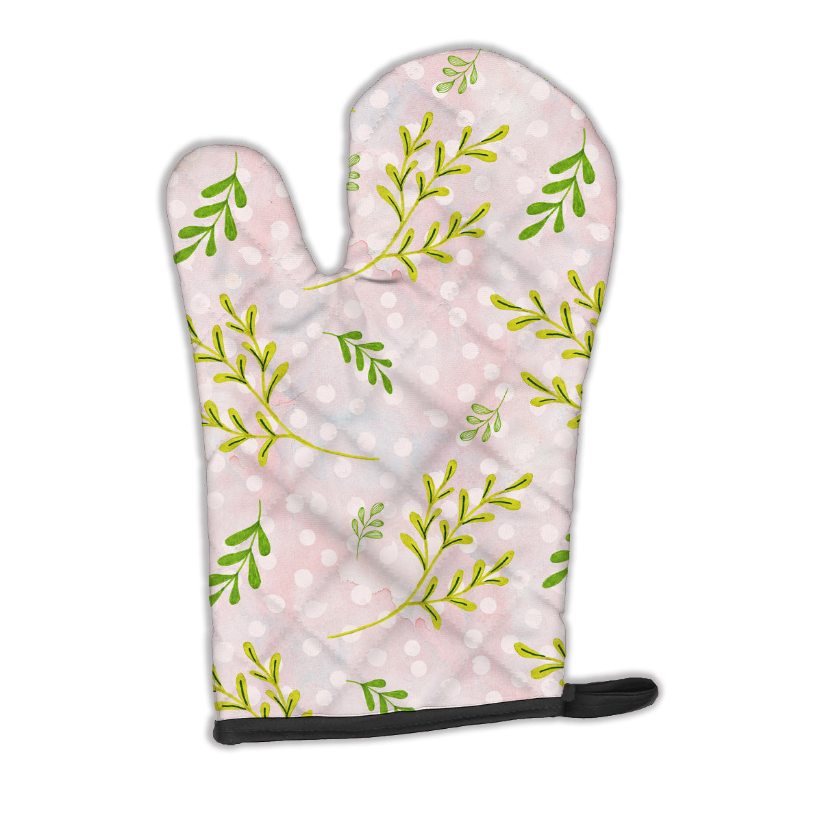 Watercolor Leaves Pink Oven Mitt BB7480OVMT  the-store.com.