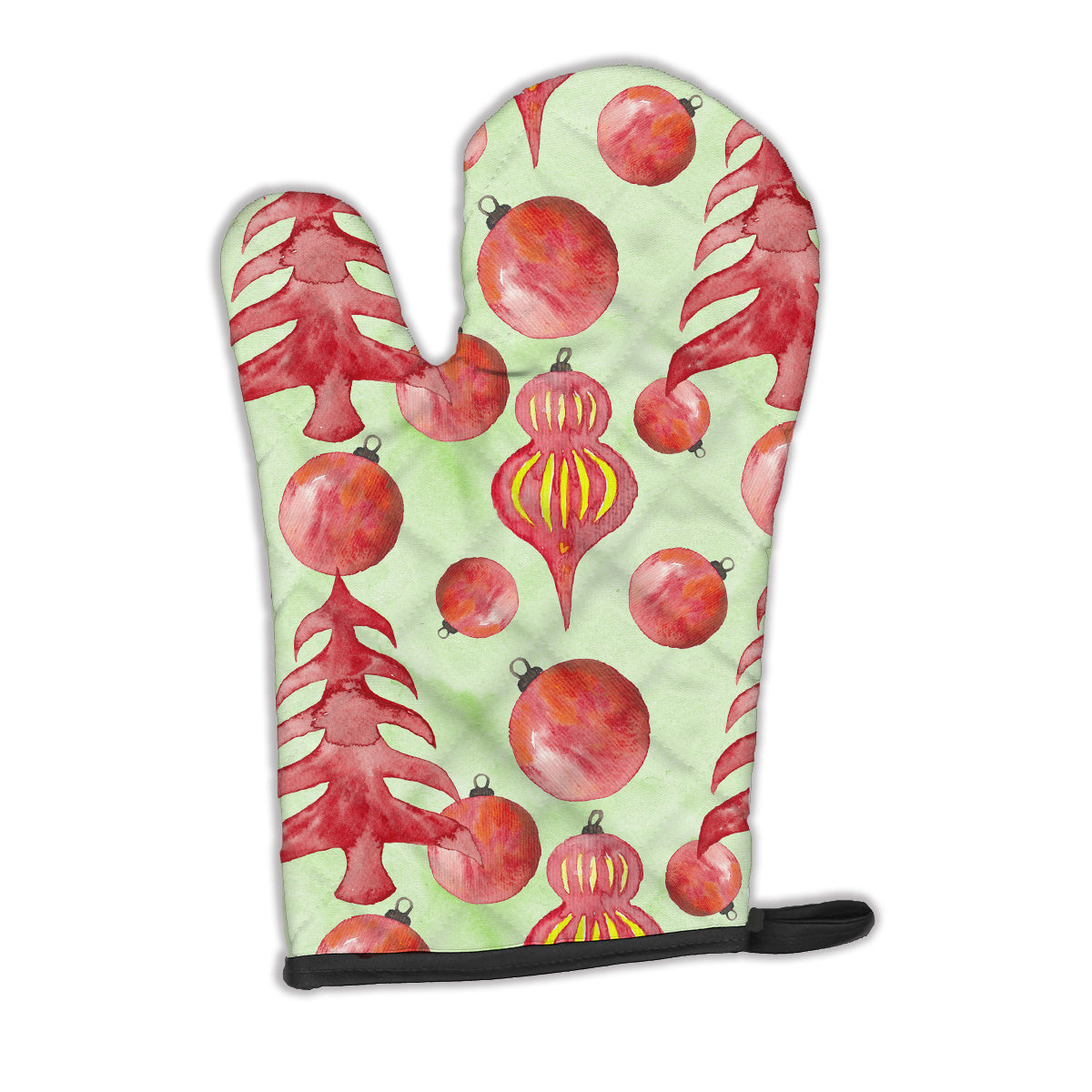 Red Christmas Tree and Ornaments Oven Mitt BB7483OVMT