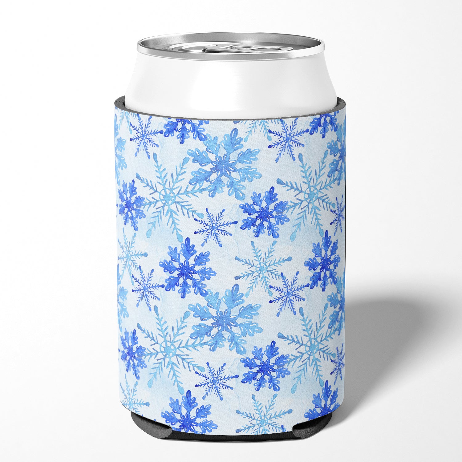 Blue Snowflakes Watercolor Can or Bottle Hugger BB7484CC