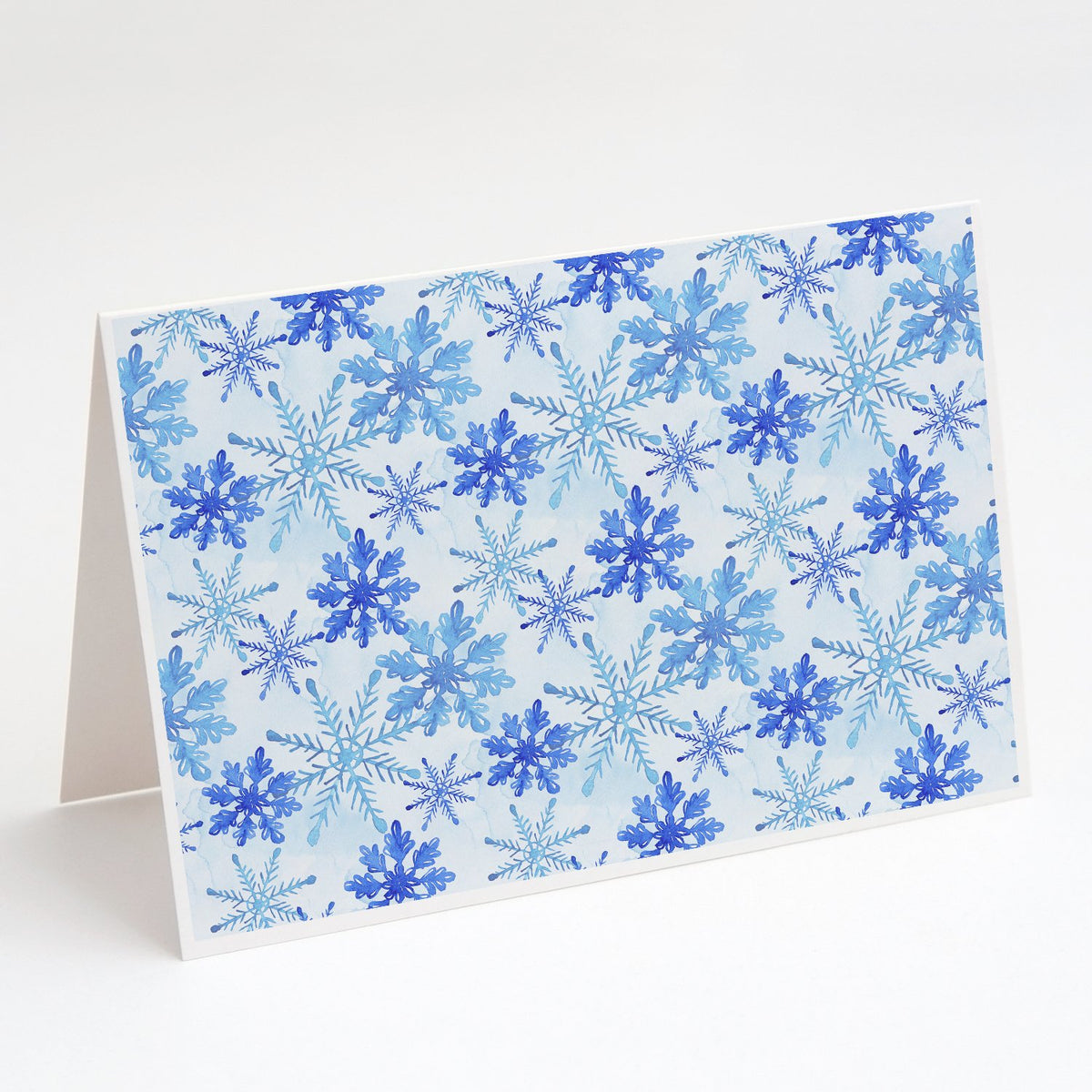 Buy this Blue Snowflakes Watercolor Greeting Cards and Envelopes Pack of 8