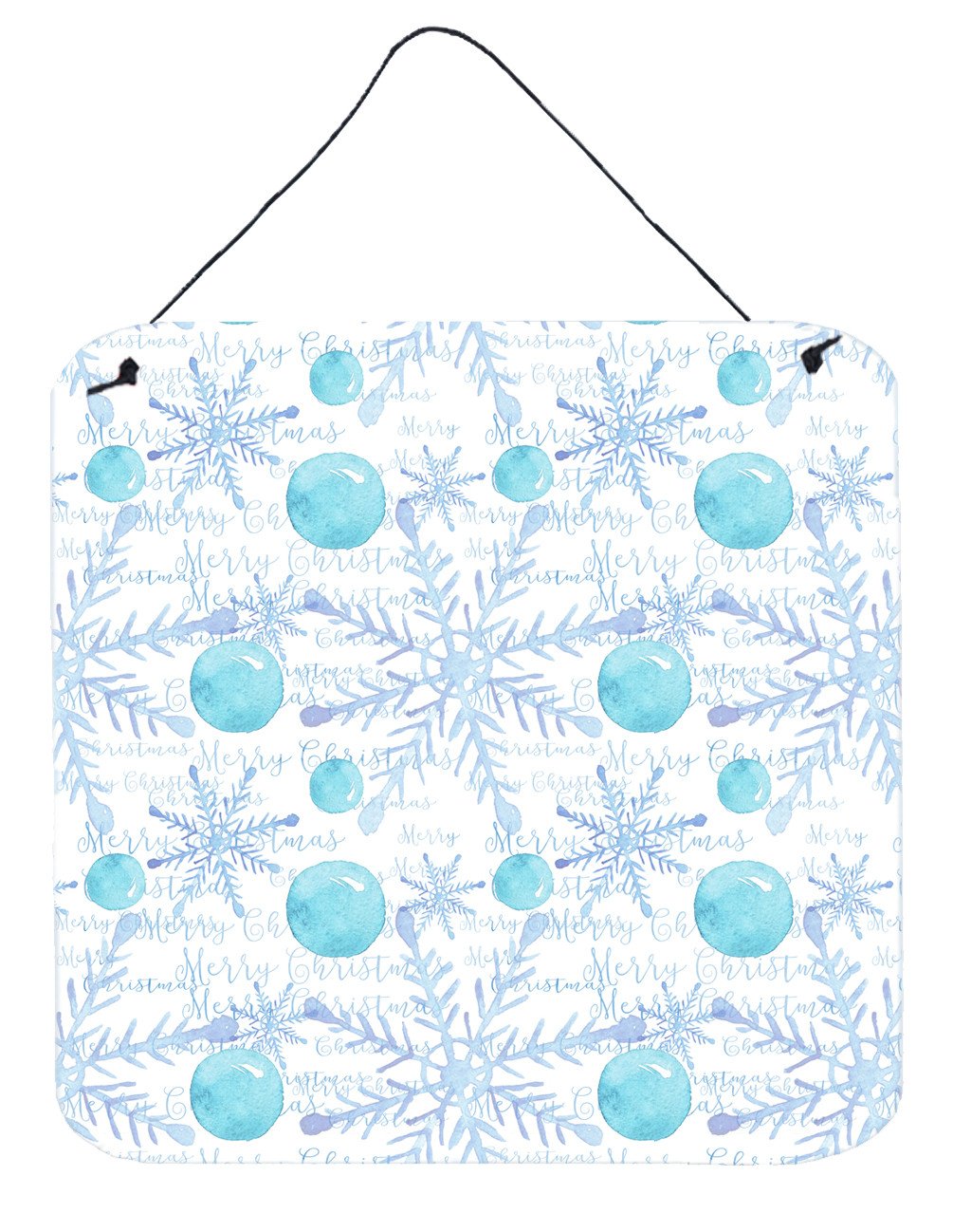 Winter Snowflakes on White Wall or Door Hanging Prints BB7487DS66 by Caroline's Treasures