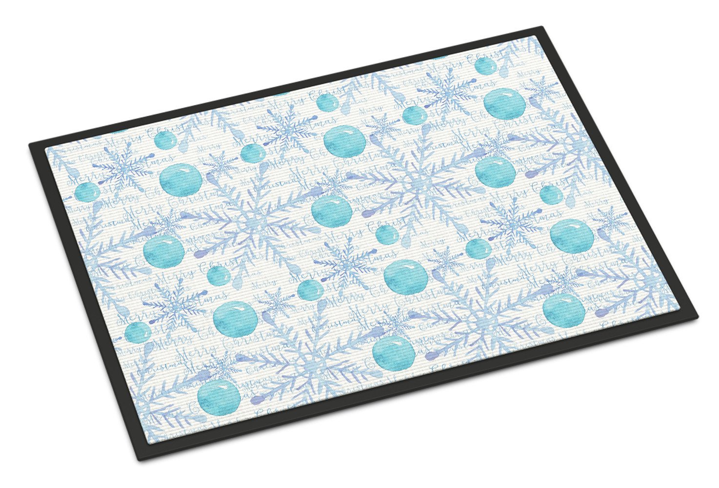 Winter Snowflakes on White Indoor or Outdoor Mat 24x36 BB7487JMAT by Caroline's Treasures