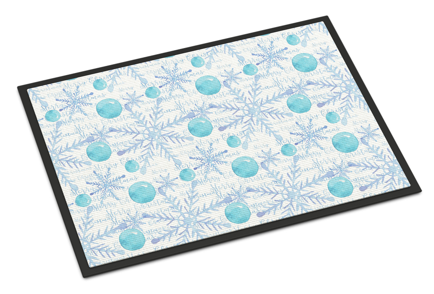 Winter Snowflakes on White Indoor or Outdoor Mat 18x27 BB7487MAT - the-store.com