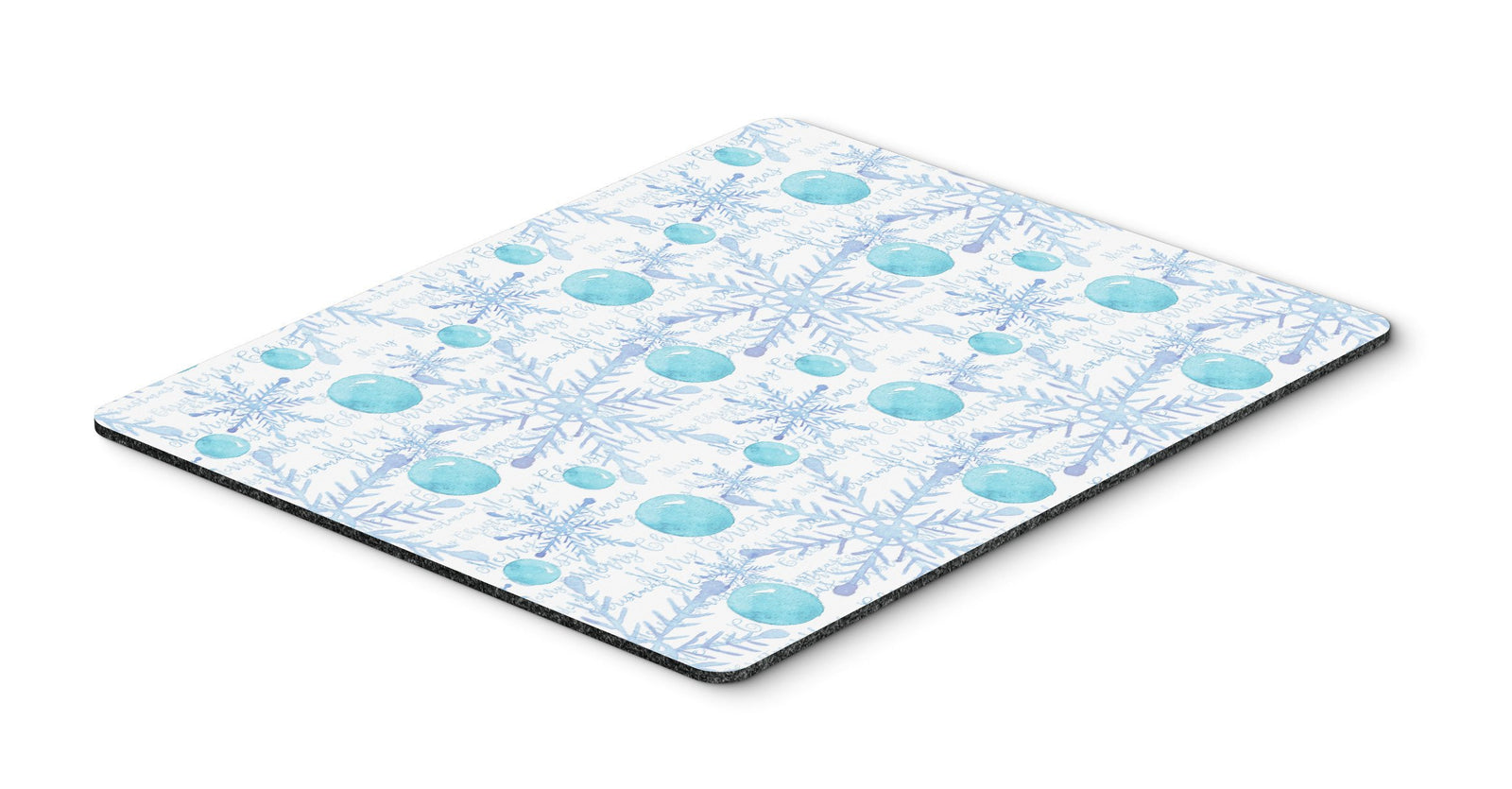 Winter Snowflakes on White Mouse Pad, Hot Pad or Trivet BB7487MP by Caroline's Treasures