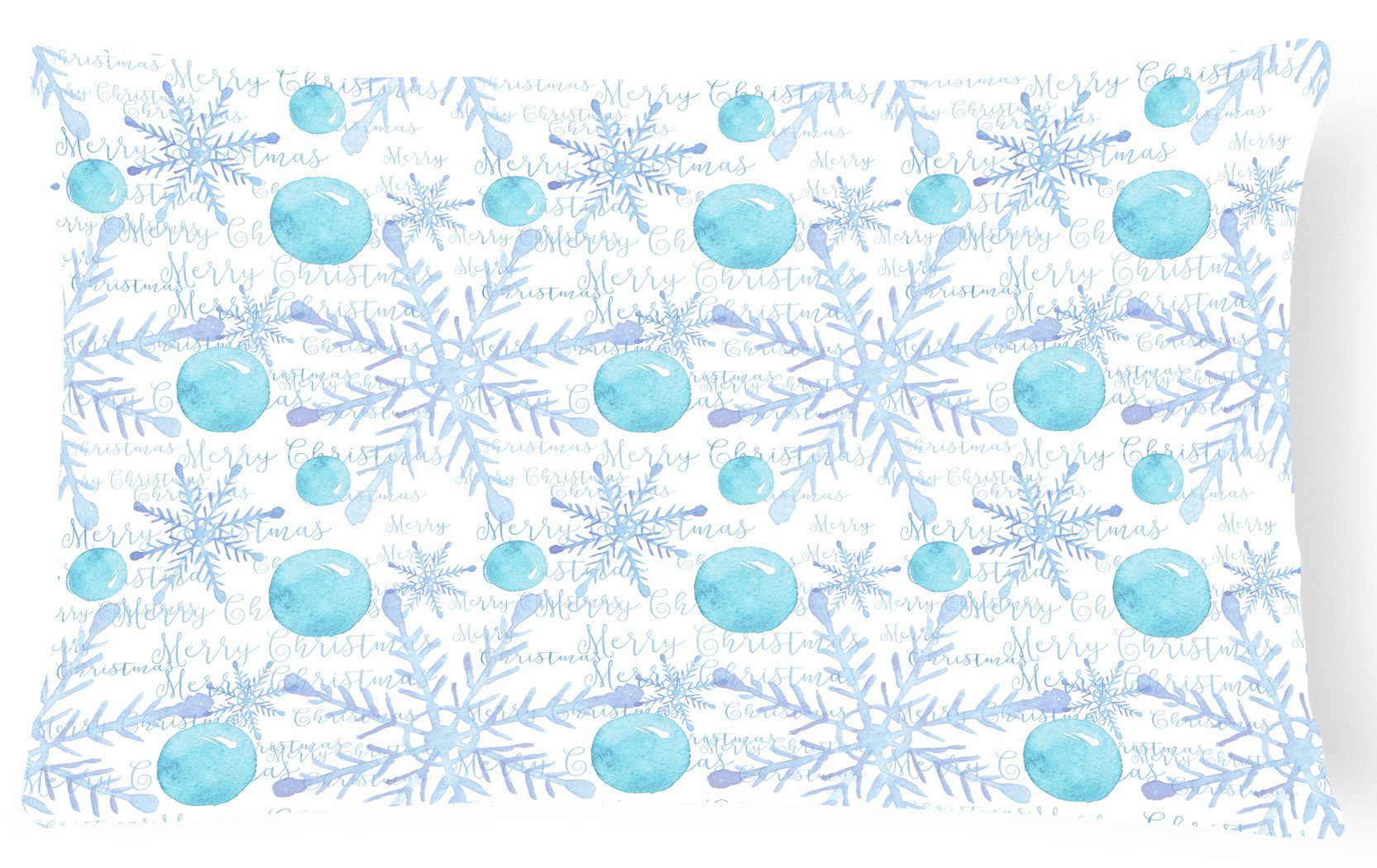 Winter Snowflakes on White Canvas Fabric Decorative Pillow BB7487PW1216 by Caroline's Treasures