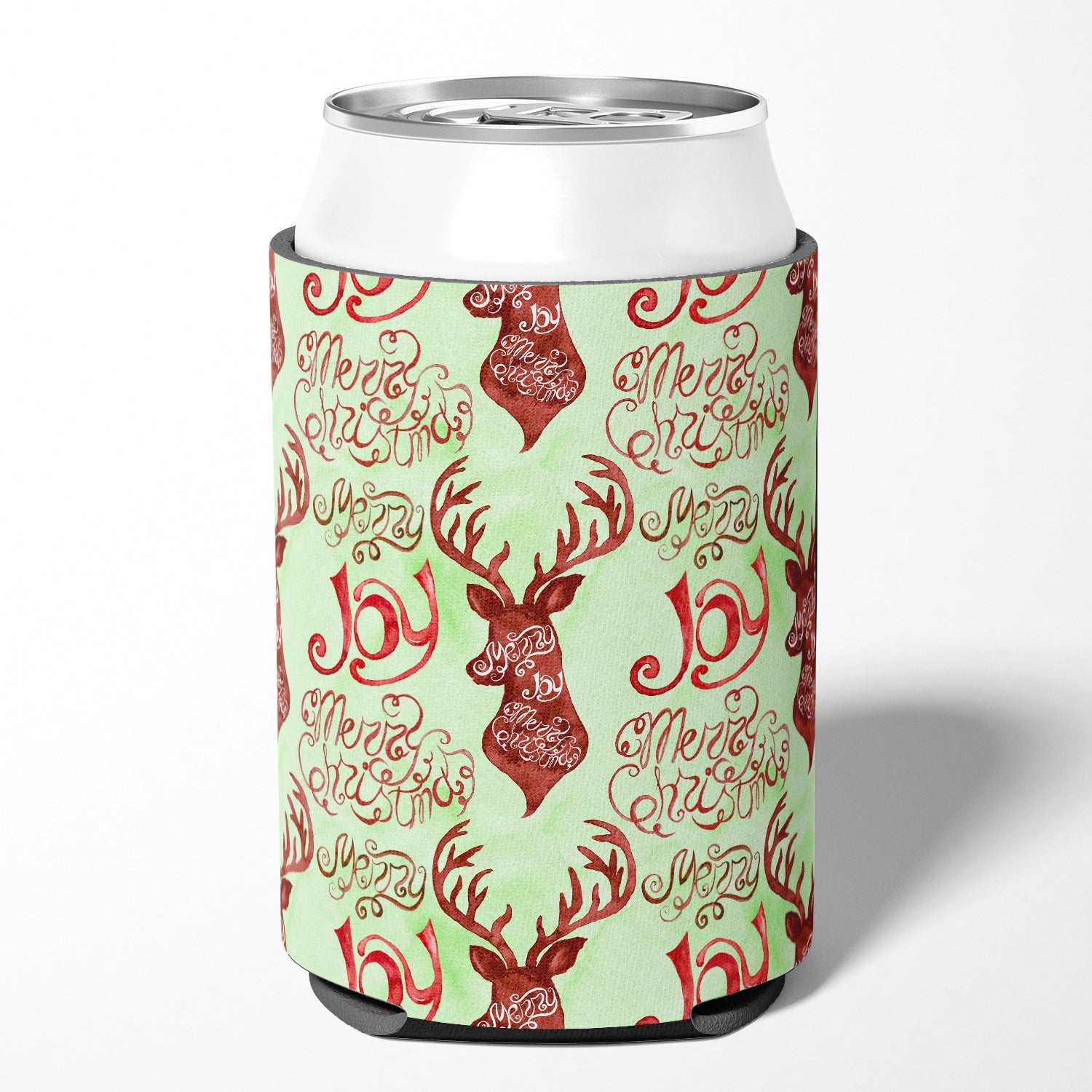 Merry Christmas Joy Reindeer Can or Bottle Hugger BB7488CC