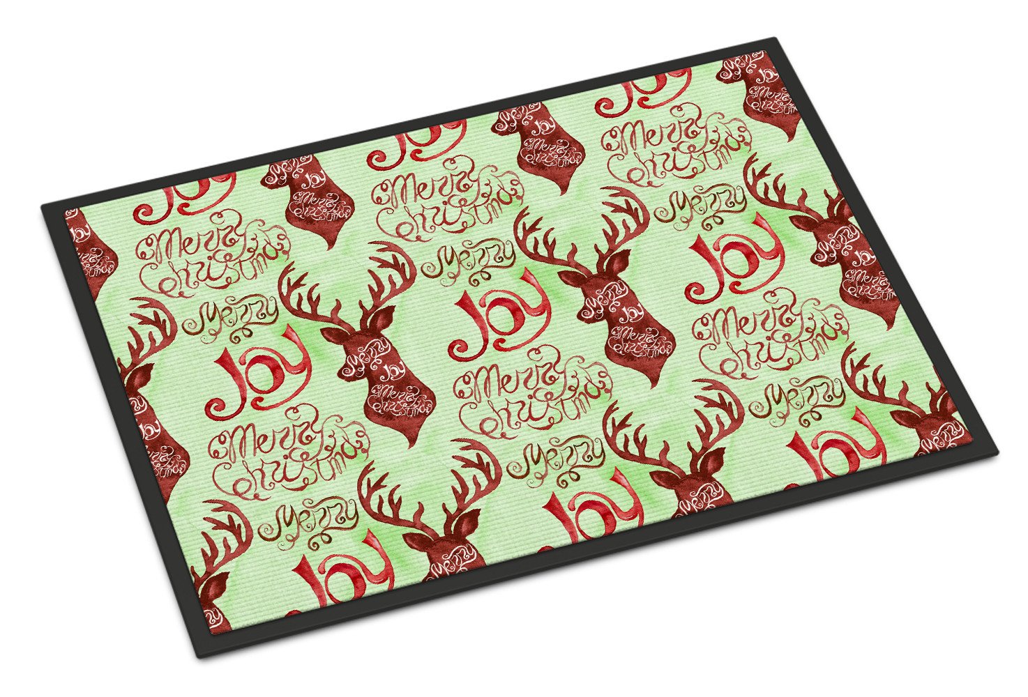 Merry Christmas Joy Reindeer Indoor or Outdoor Mat 24x36 BB7488JMAT by Caroline's Treasures