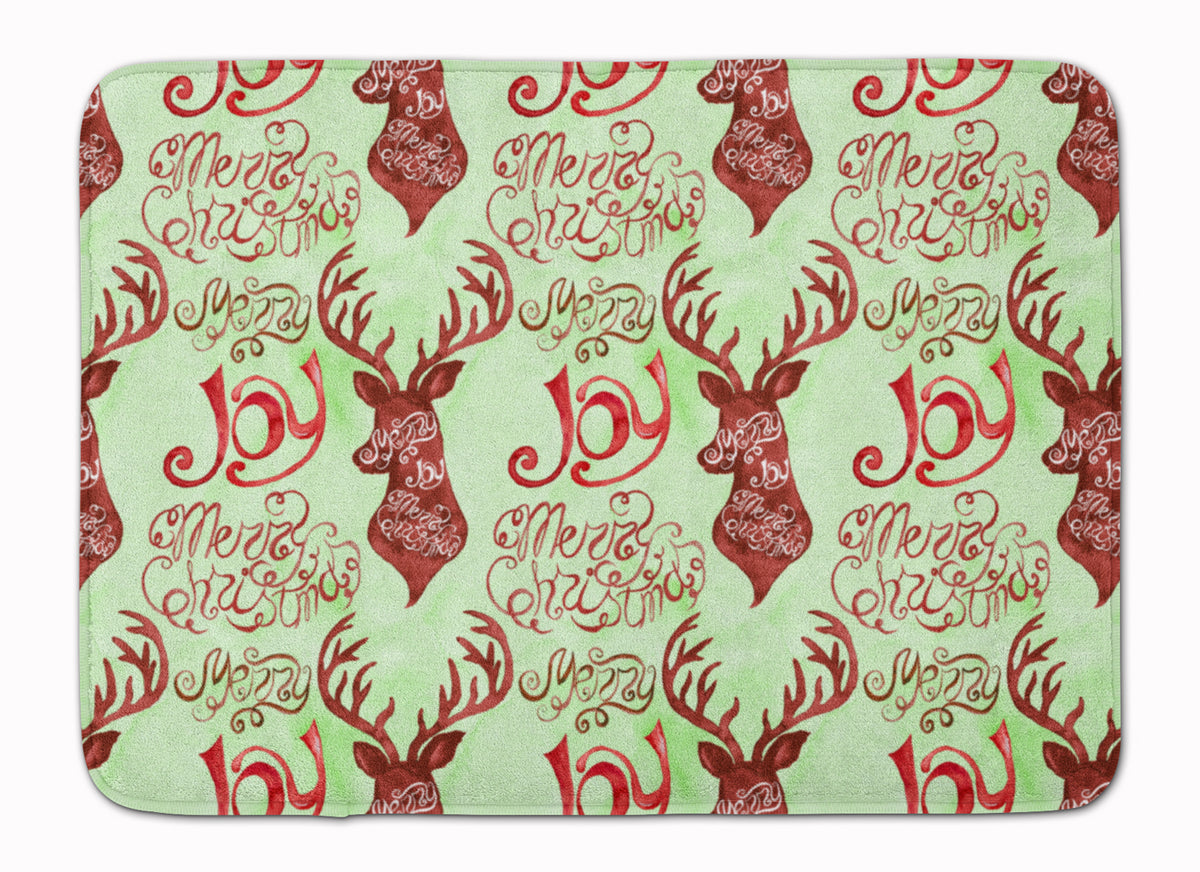Merry Christmas Joy Reindeer Machine Washable Memory Foam Mat BB7488RUG - the-store.com