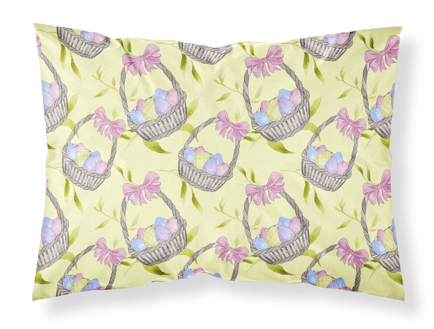 Easter Basket and Eggs Fabric Standard Pillowcase BB7490PILLOWCASE by Caroline's Treasures