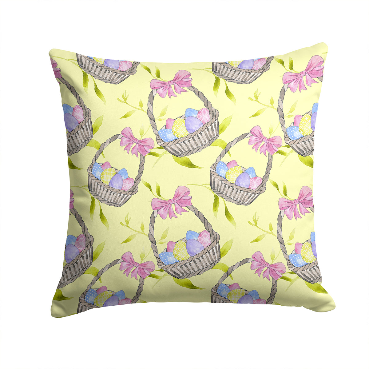 Easter Basket and Eggs Fabric Decorative Pillow BB7490PW1414 - the-store.com