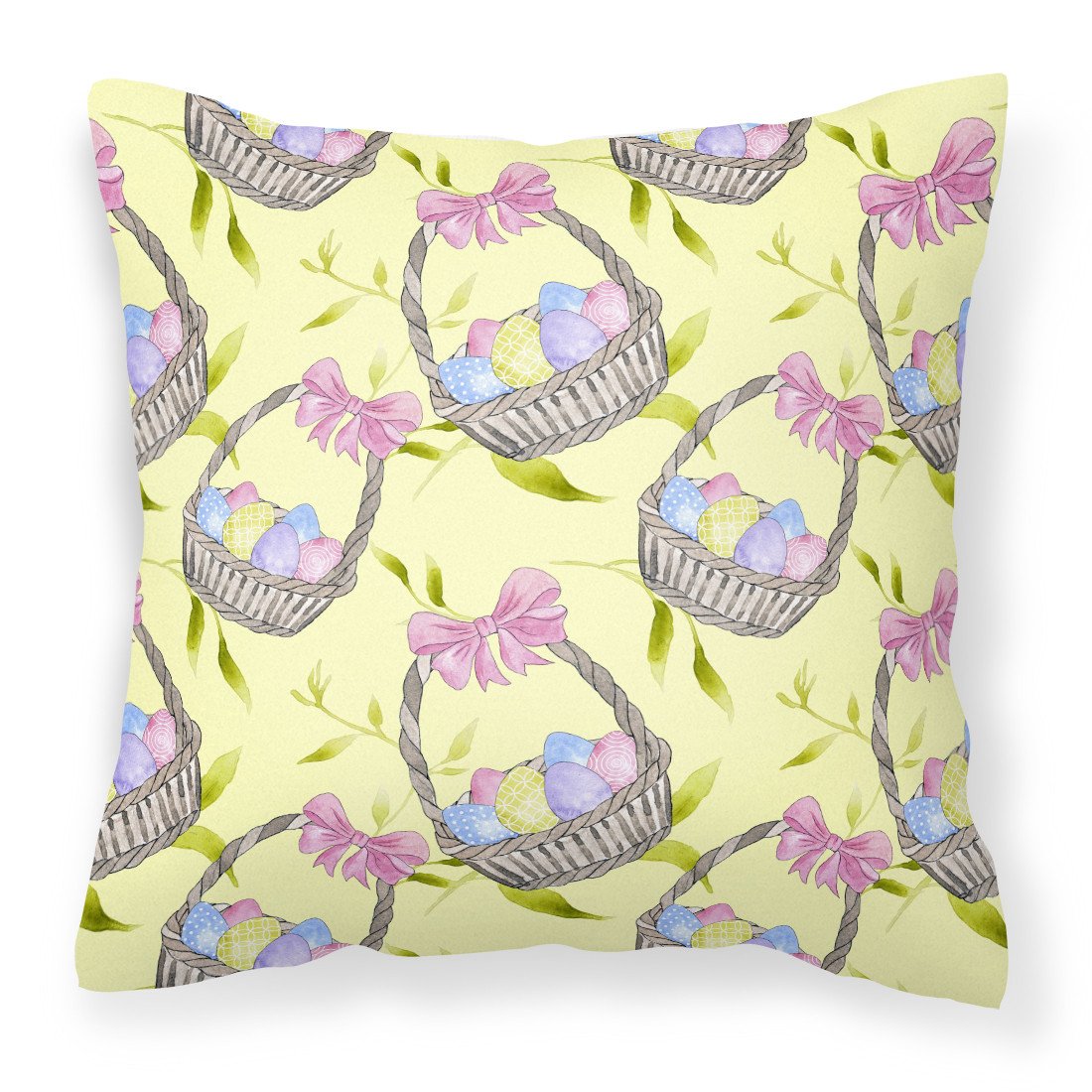Easter Basket and Eggs Fabric Decorative Pillow BB7490PW1818 by Caroline's Treasures