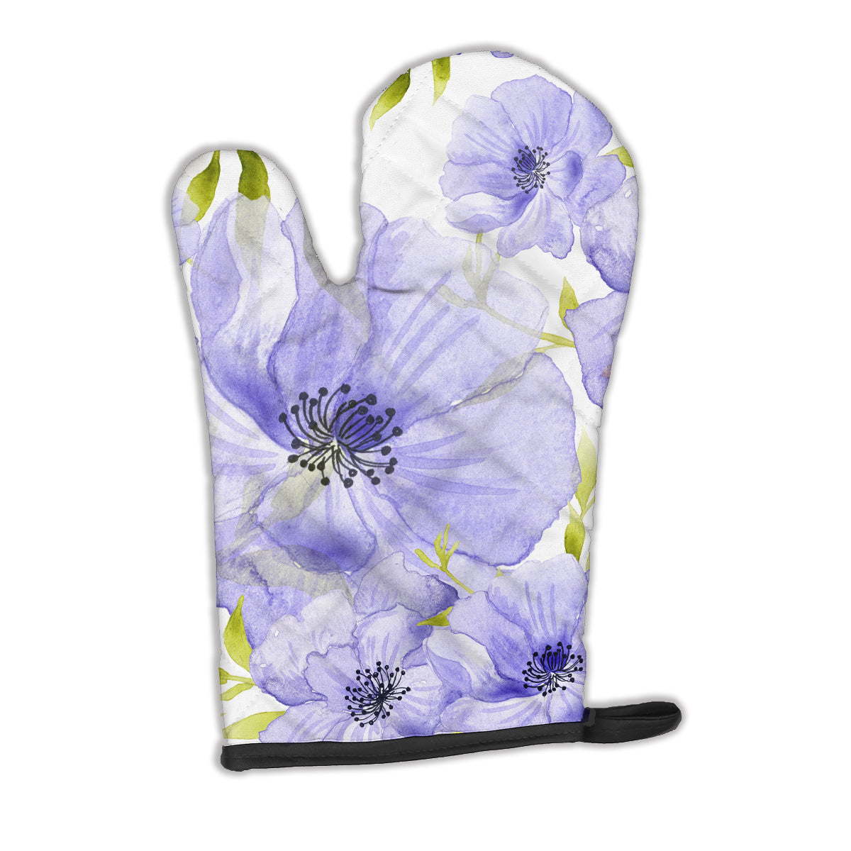 Watercolor Blue Flowers Oven Mitt BB7491OVMT  the-store.com.