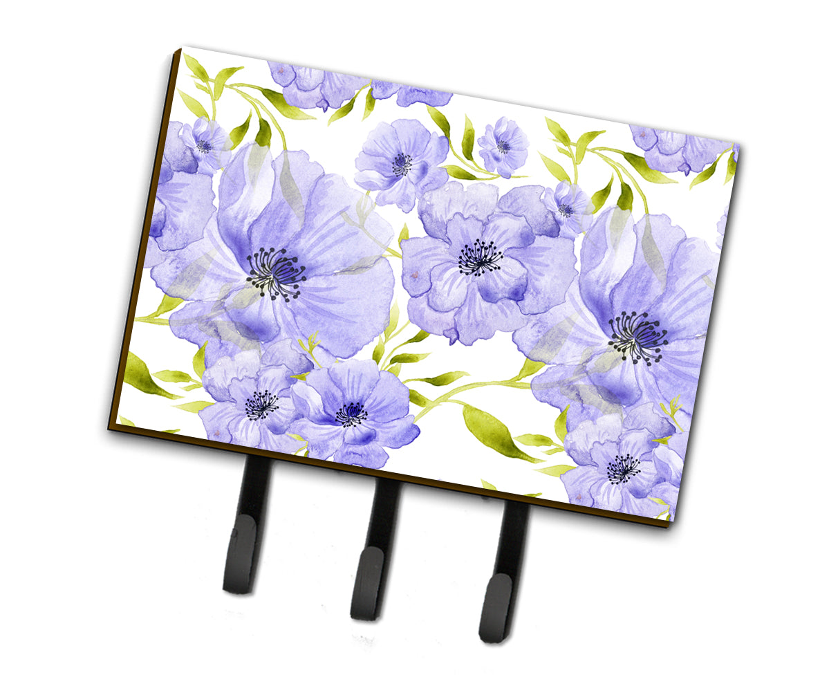 Watercolor Blue Flowers Leash or Key Holder BB7491TH68  the-store.com.