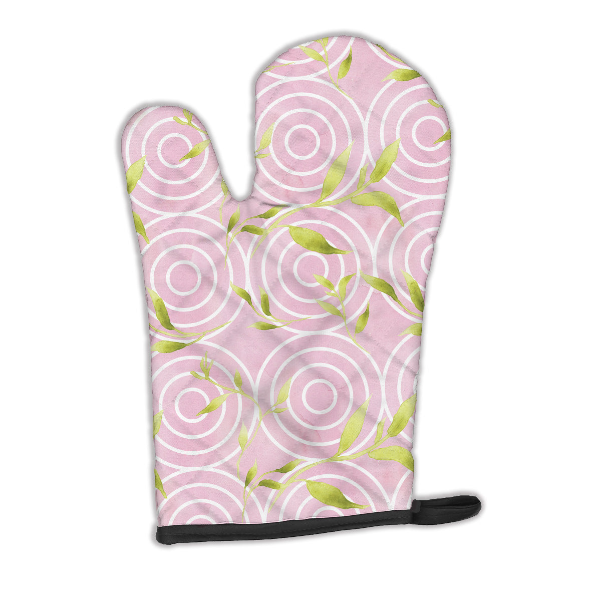 Gemoetric Circles on Pink Watercolor Oven Mitt BB7492OVMT  the-store.com.