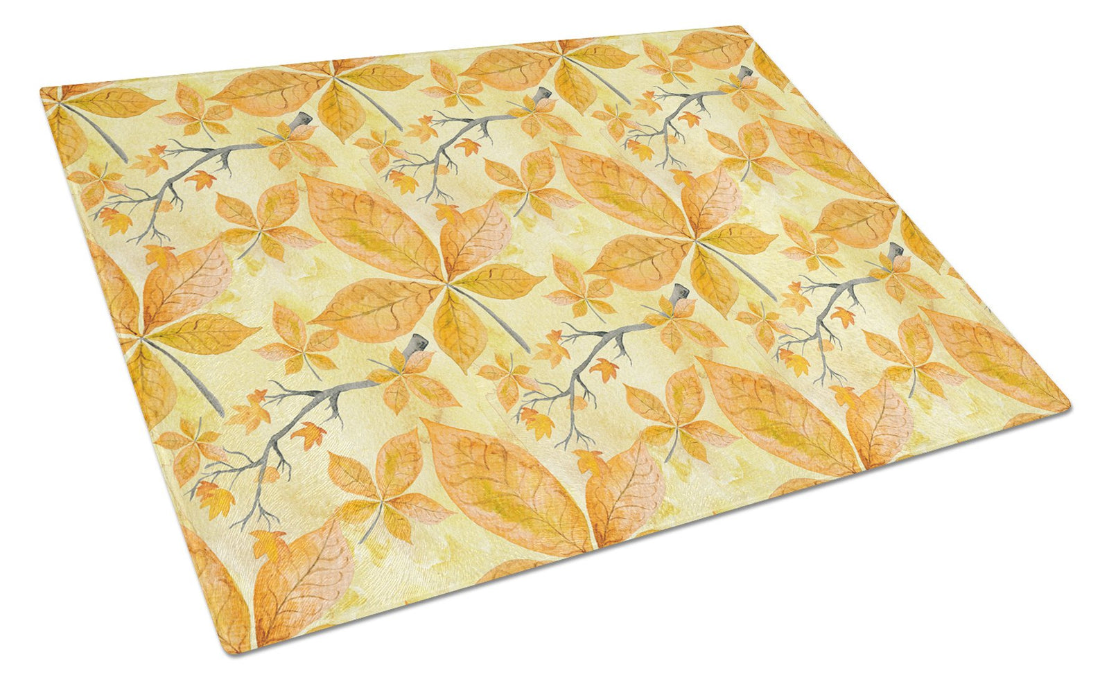 Fall Leaves and Branches Glass Cutting Board Large BB7495LCB by Caroline's Treasures