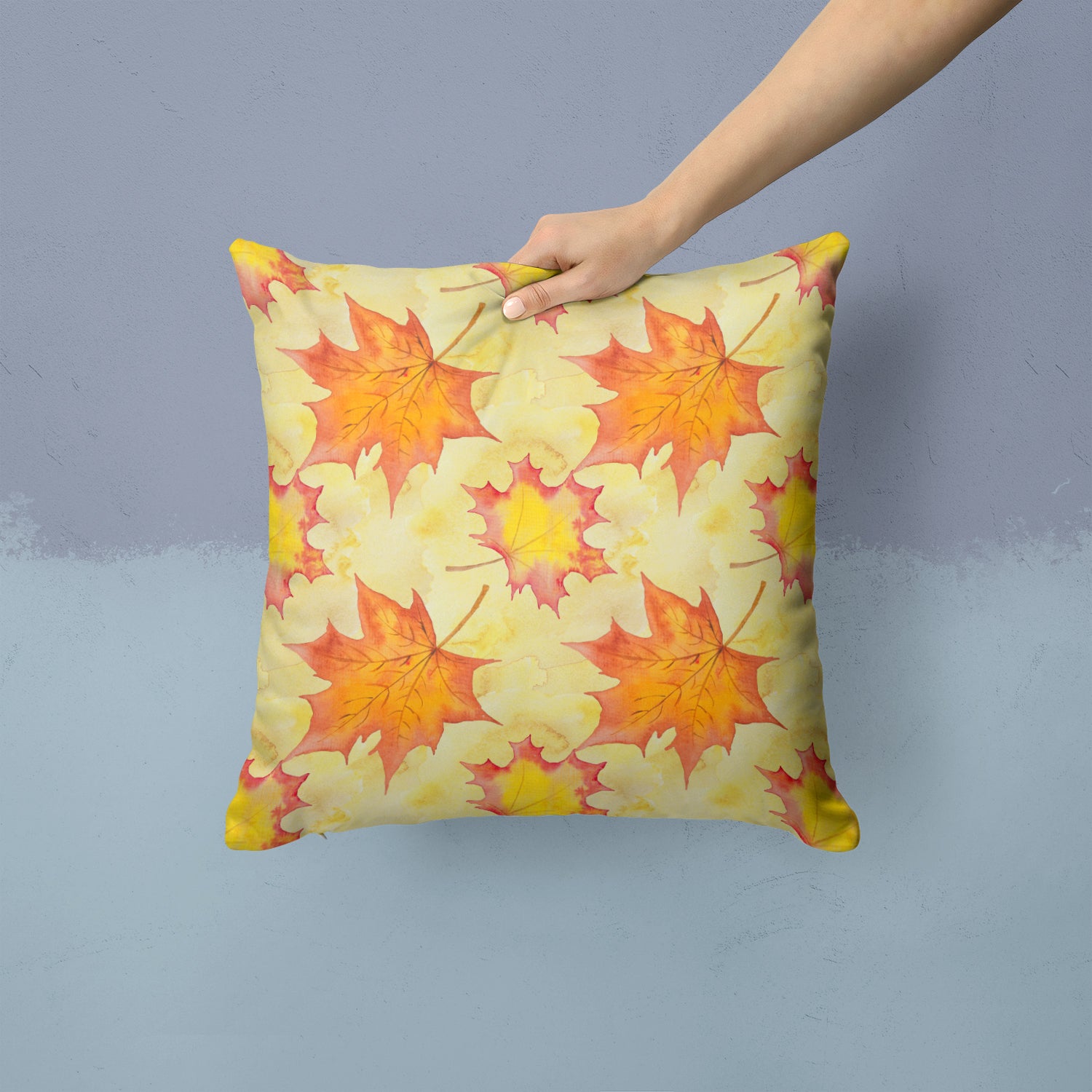 Fall Leaves Scattered Fabric Decorative Pillow BB7496PW1414 - the-store.com