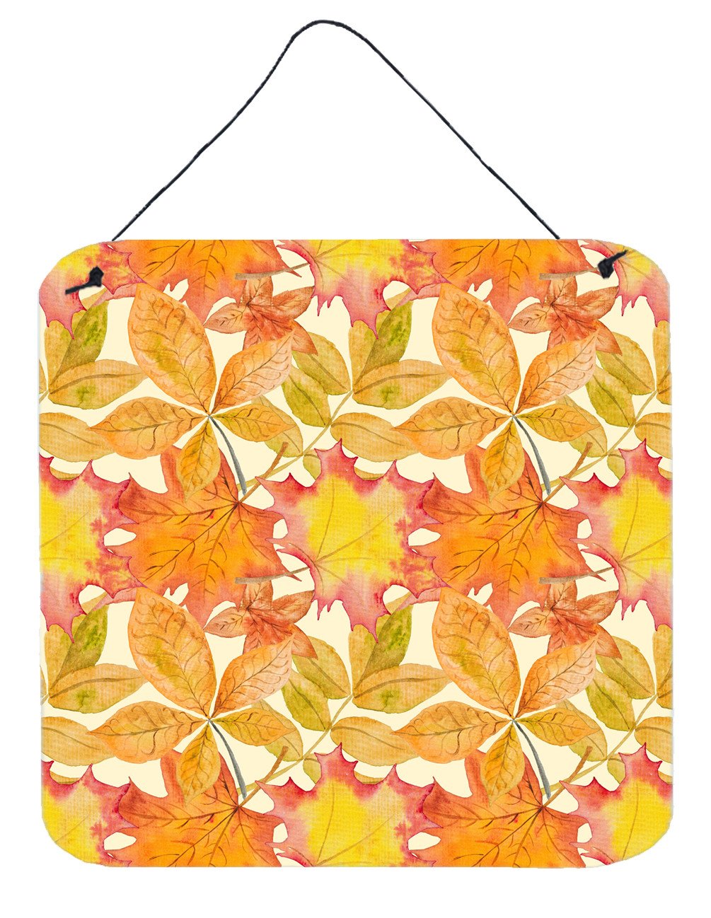 Fall Leaves Watercolor Wall or Door Hanging Prints BB7497DS66 by Caroline's Treasures